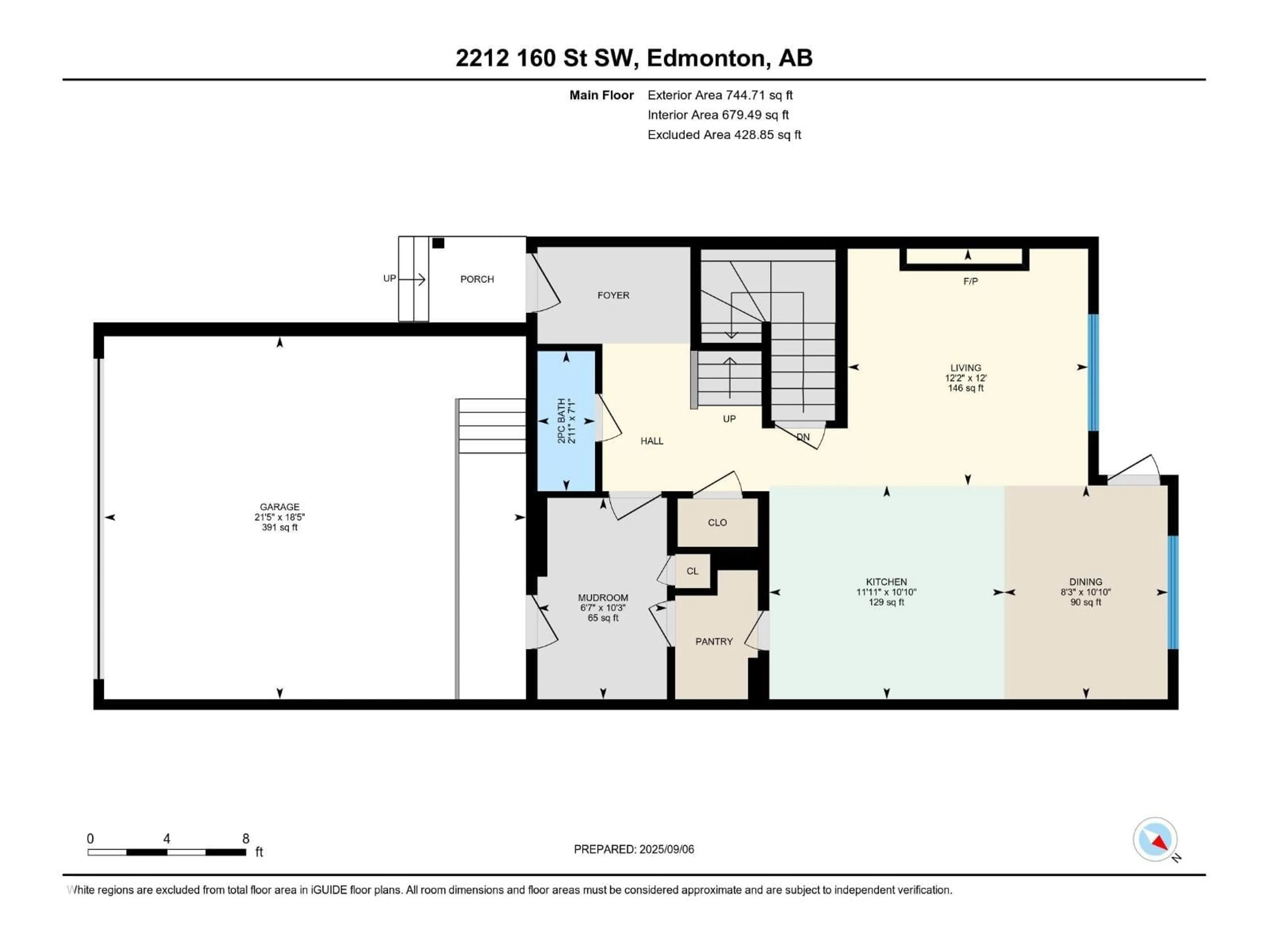 Floor plan for SW - 2212 160 ST, Edmonton Alberta T6W4E5