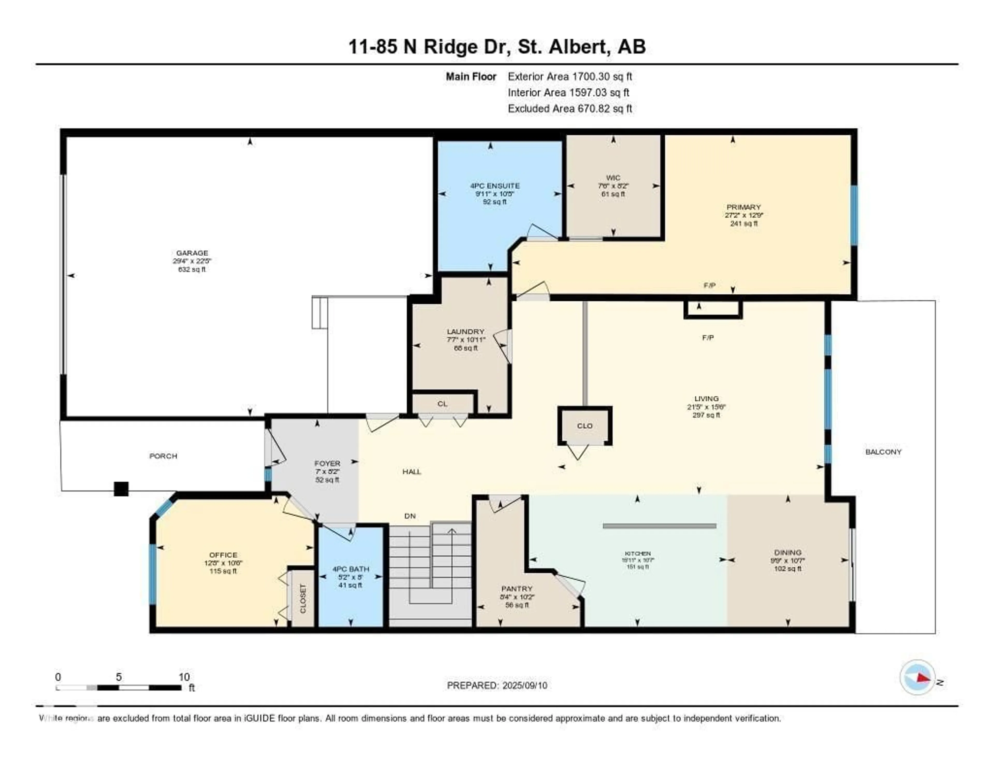 Floor plan for 85 - 11 NORTH RIDGE DR, St. Albert Alberta T8N3N3