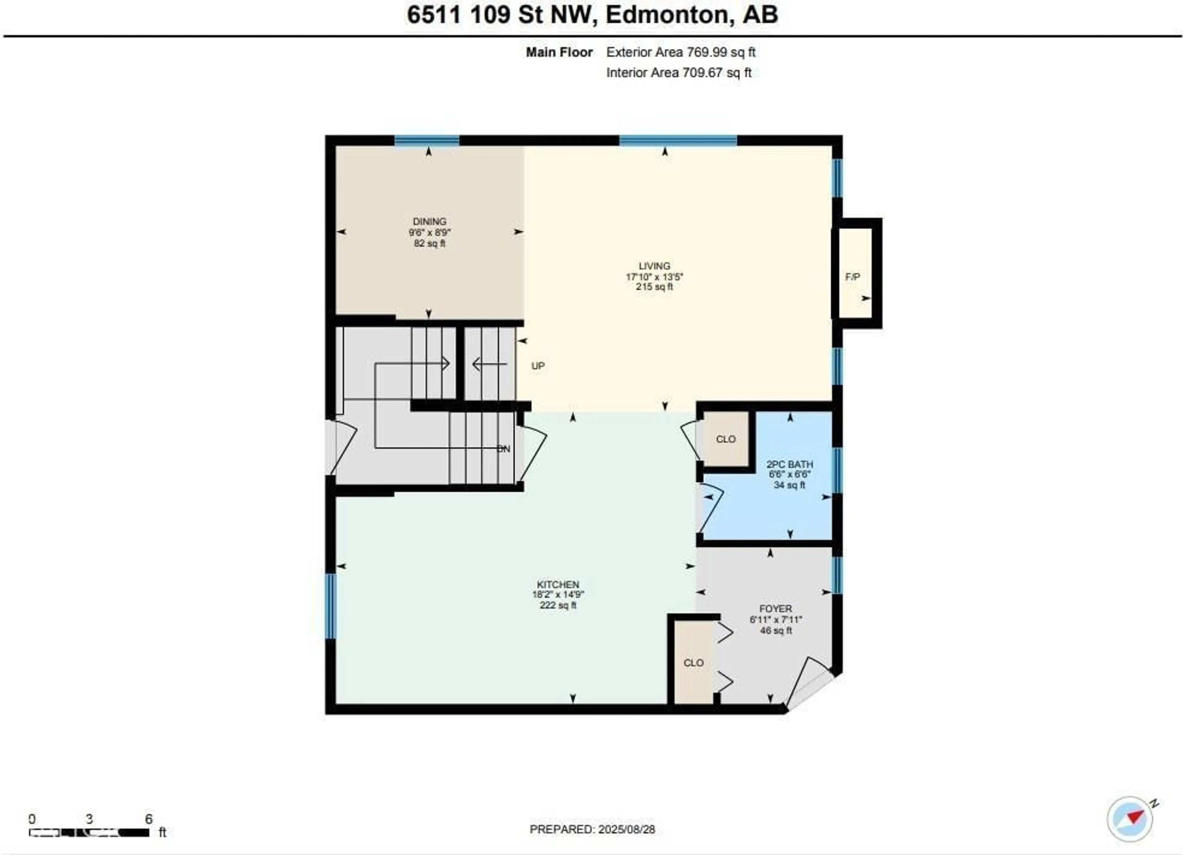 Floor plan for 6511 109 ST, Edmonton Alberta T6H3B5