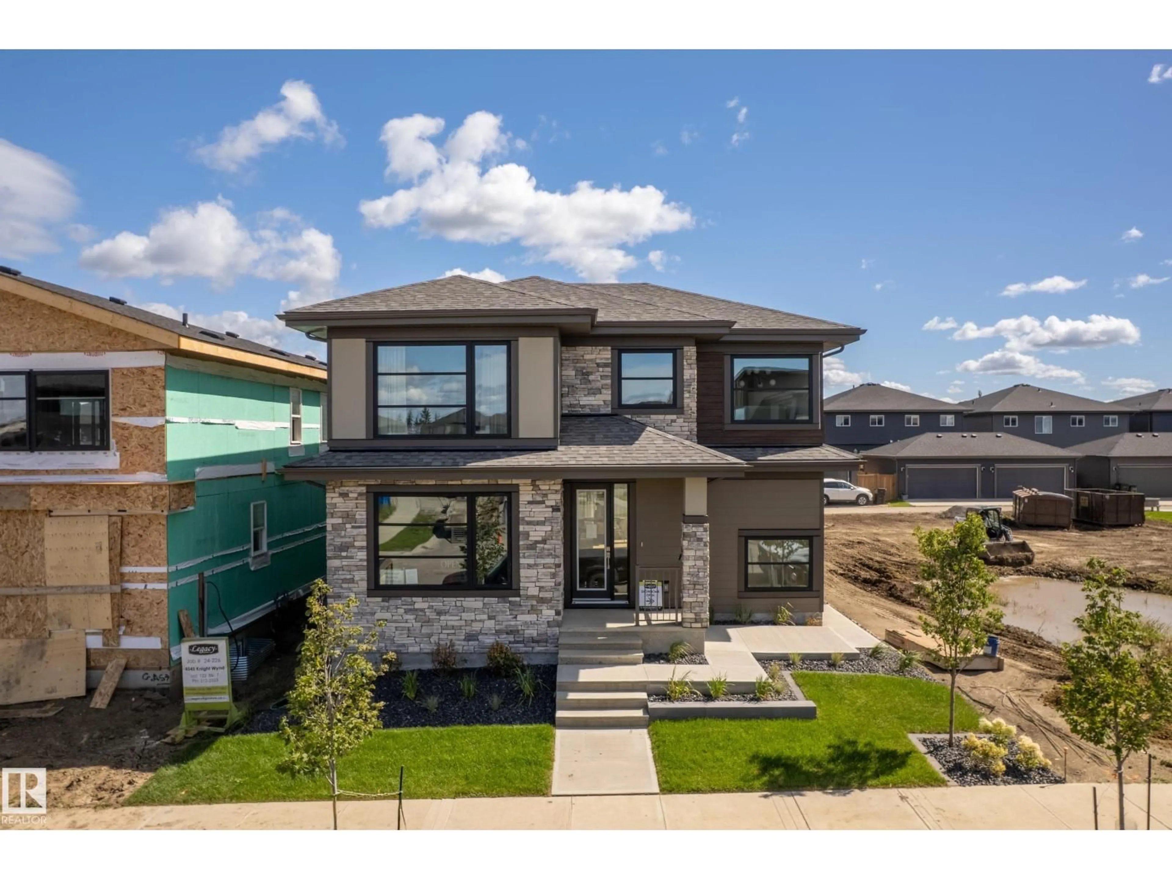 Home with brick exterior material, street for SW - 4545 KNIGHT WD, Edmonton Alberta T6W4V6