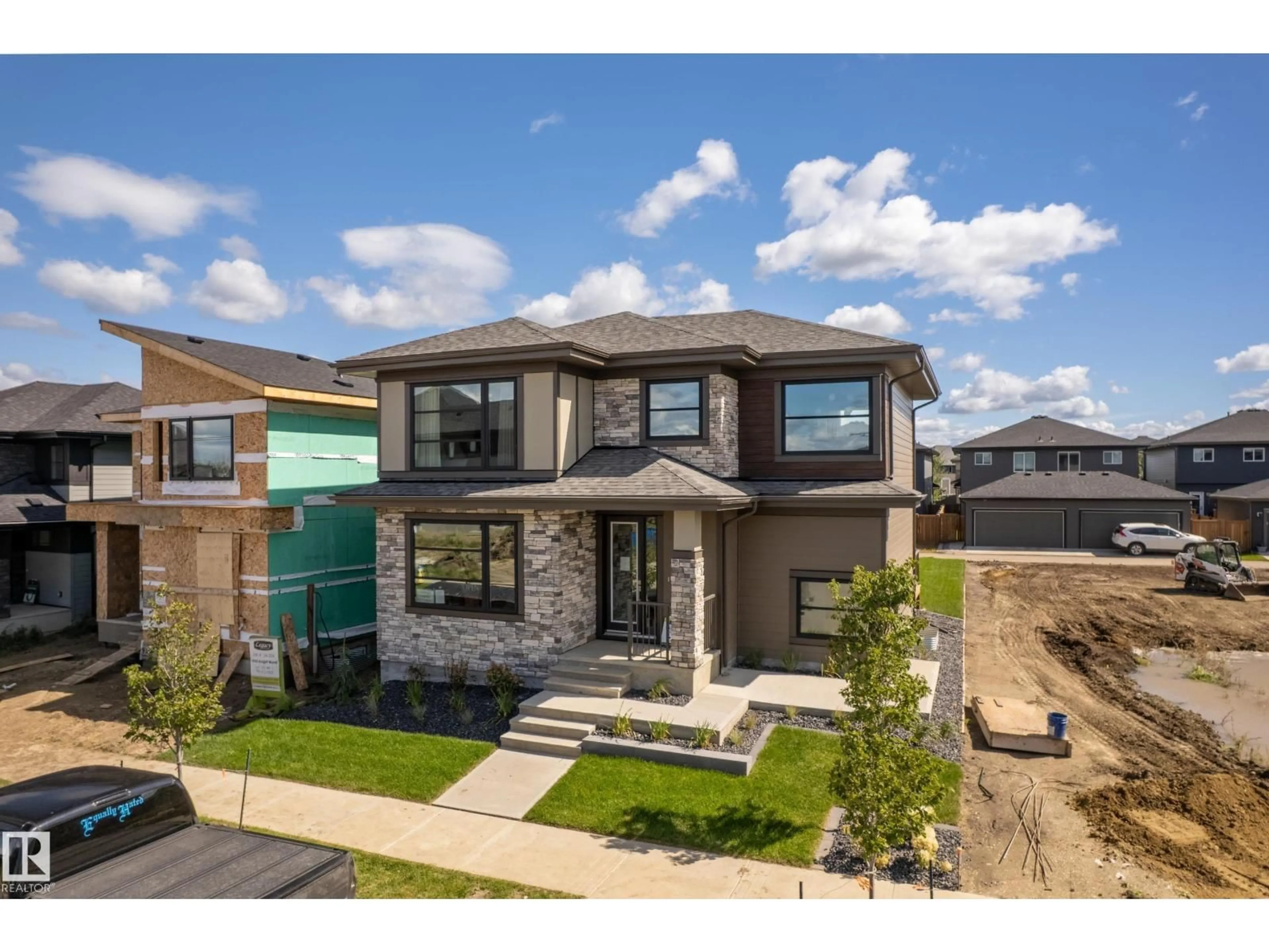 Home with brick exterior material, street for SW - 4545 KNIGHT WD, Edmonton Alberta T6W4V6