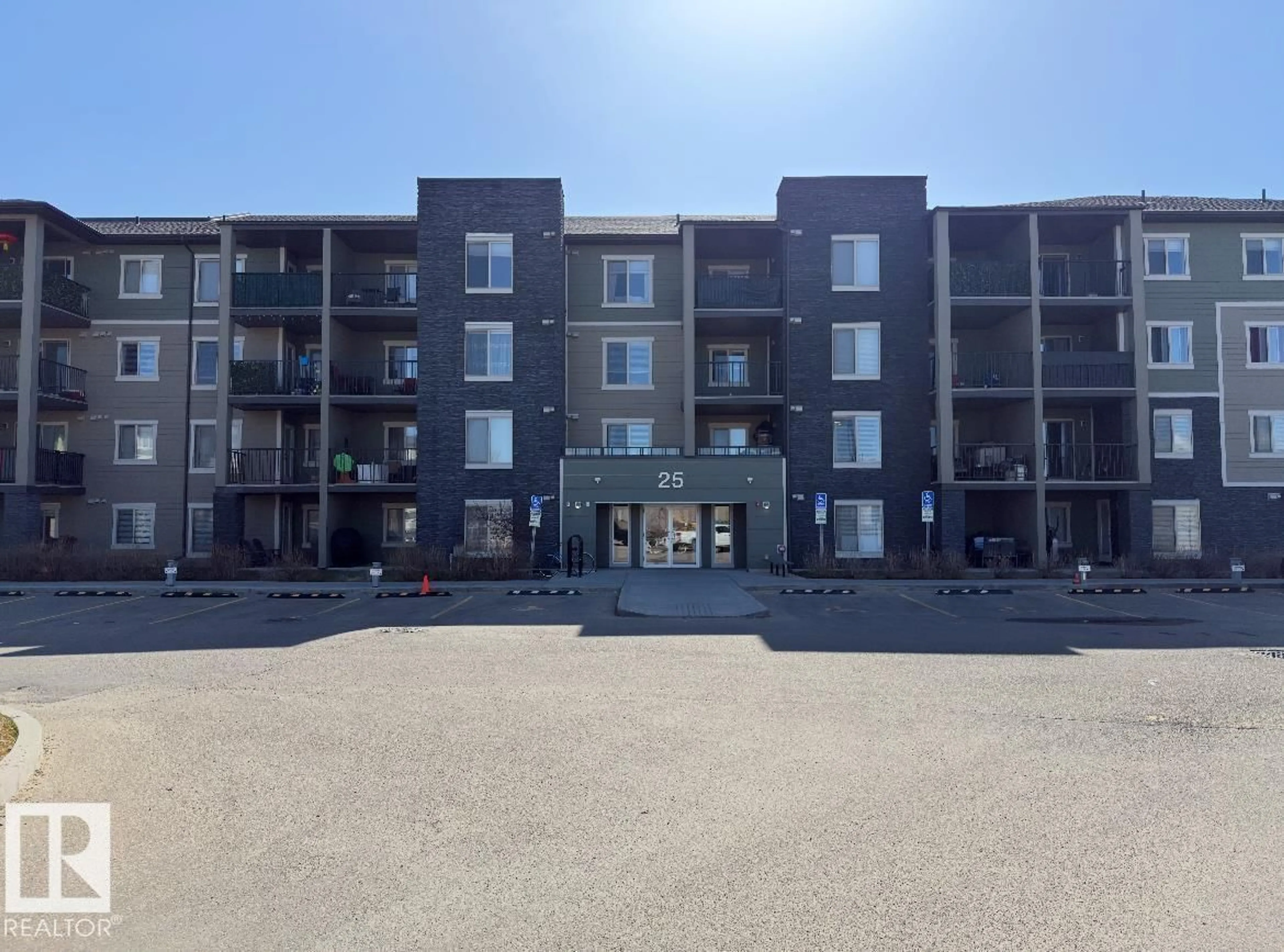 A pic from outside/outdoor area/front of a property/back of a property/a pic from drone, building for #104 - 25 ELEMENT DR, St. Albert Alberta T8N7S1