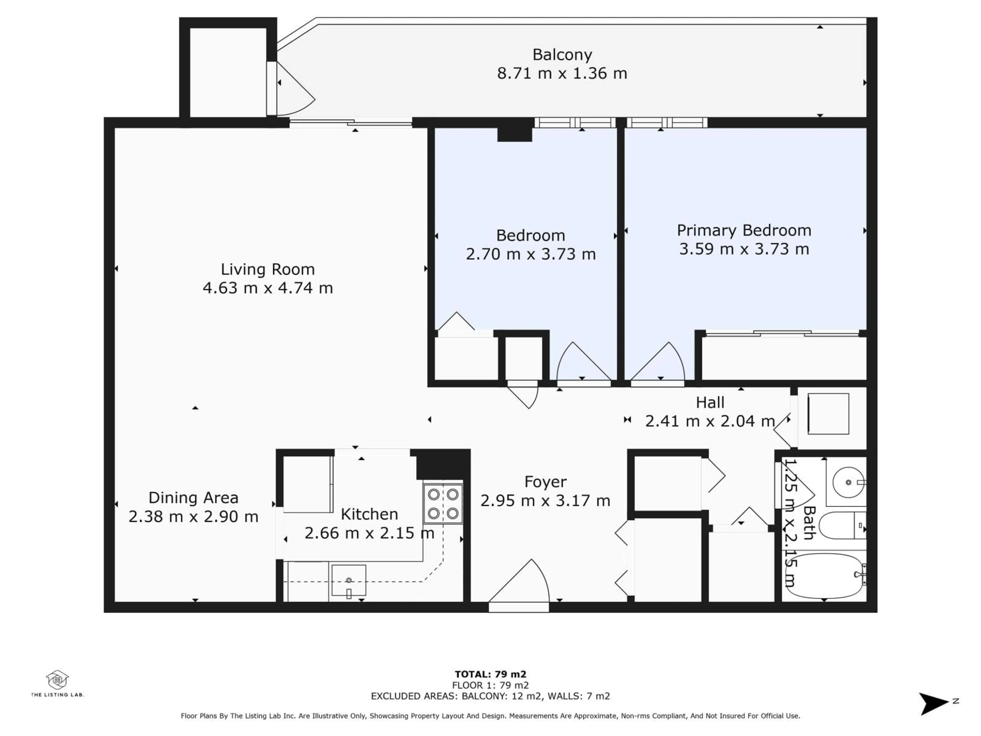 Floor plan for #1008 - 10125 109 ST NW, Edmonton Alberta T5J3P1
