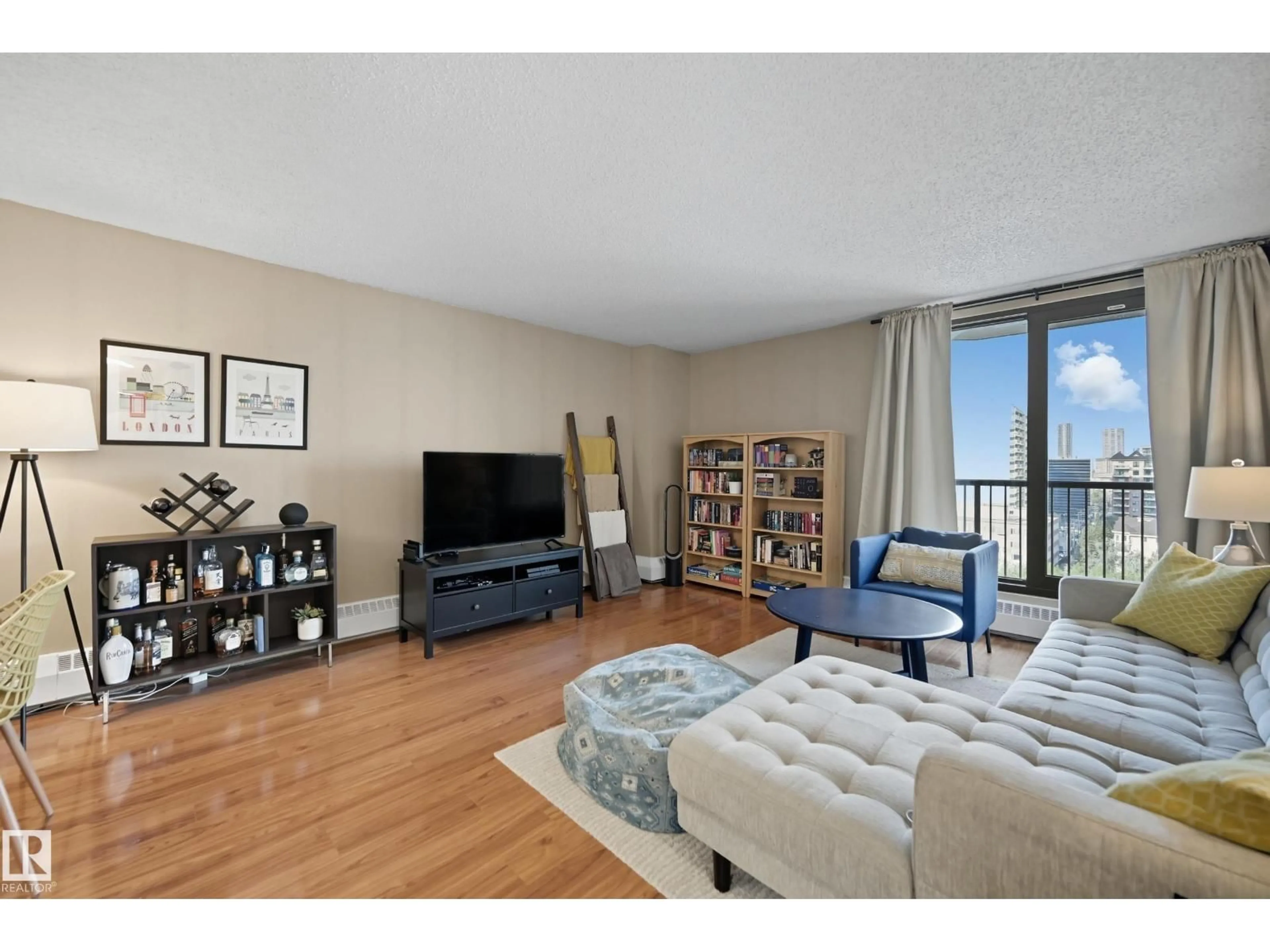 Living room with furniture, unknown for #1008 - 10125 109 ST NW, Edmonton Alberta T5J3P1
