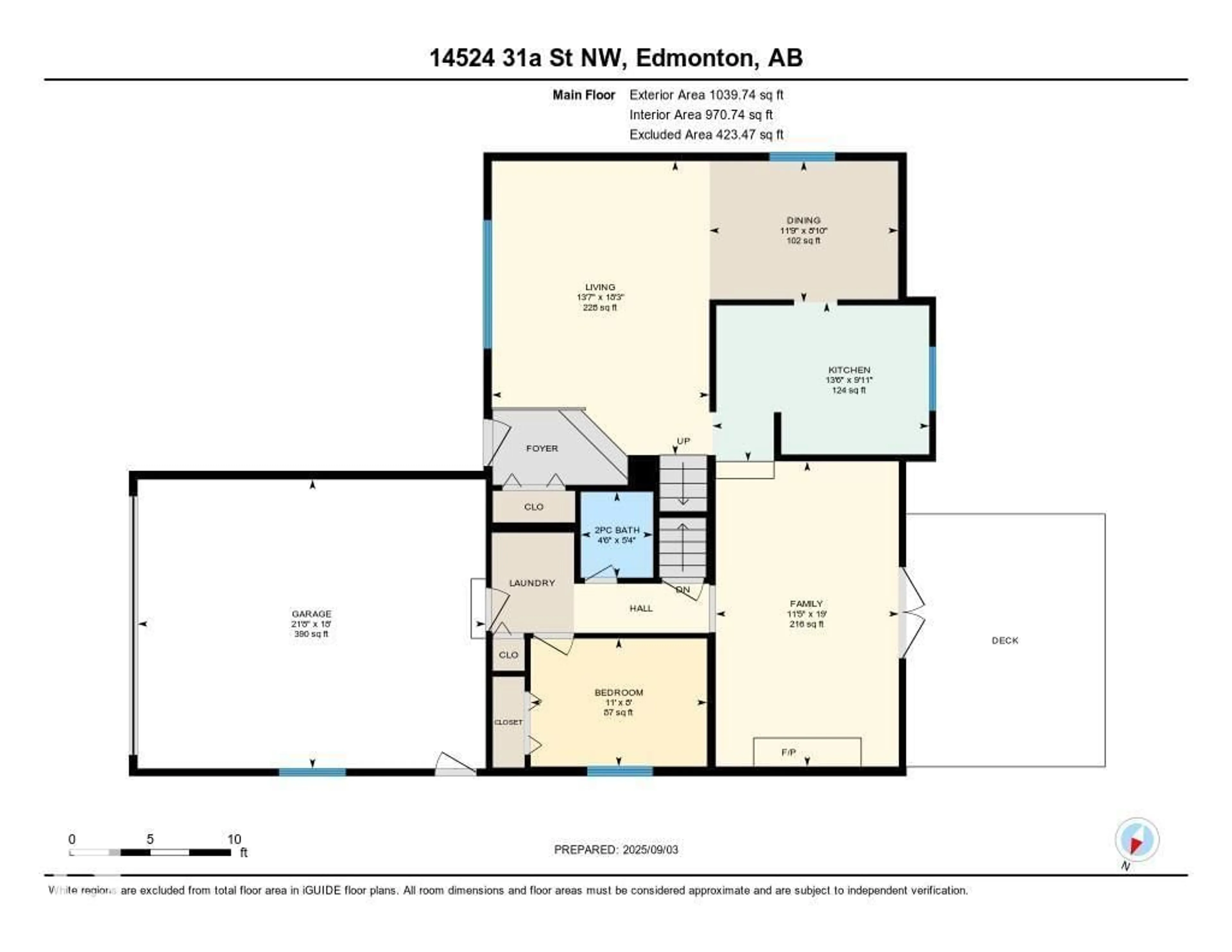 Floor plan for NW - 14524 31A ST, Edmonton Alberta T5Y2H7