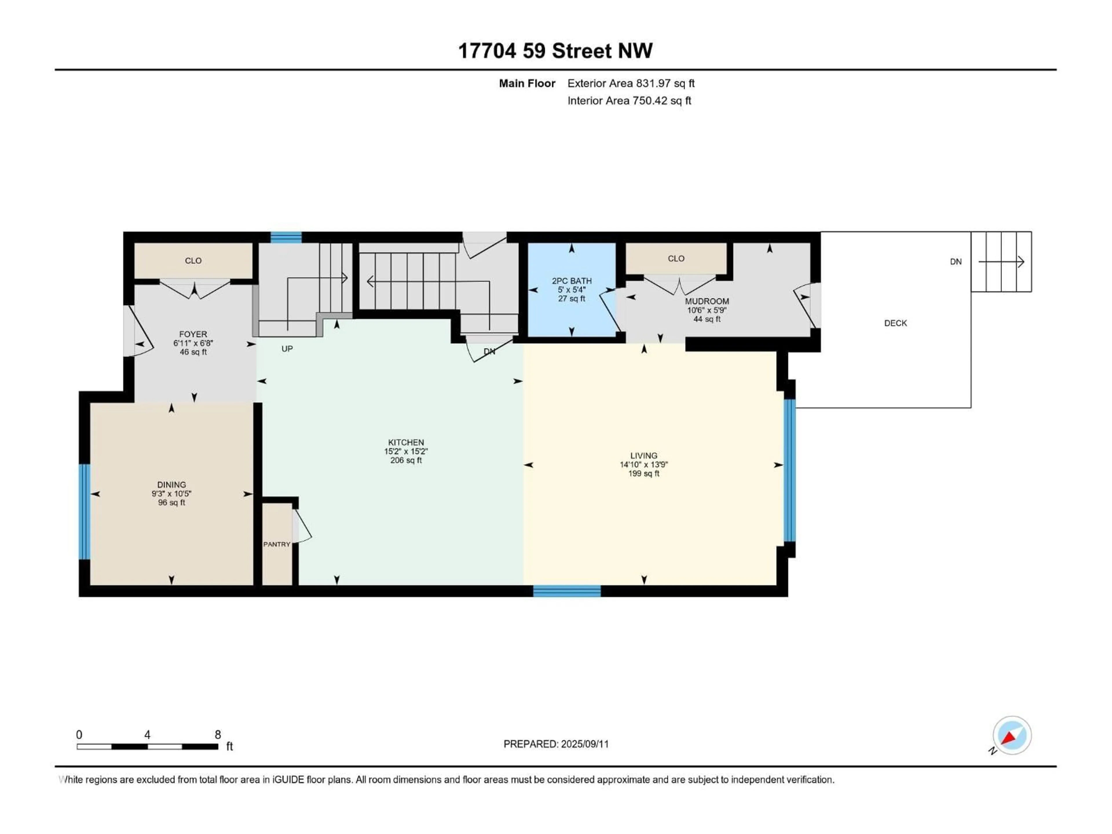 Floor plan for NW - 17704 59 ST, Edmonton Alberta T5Y0W8