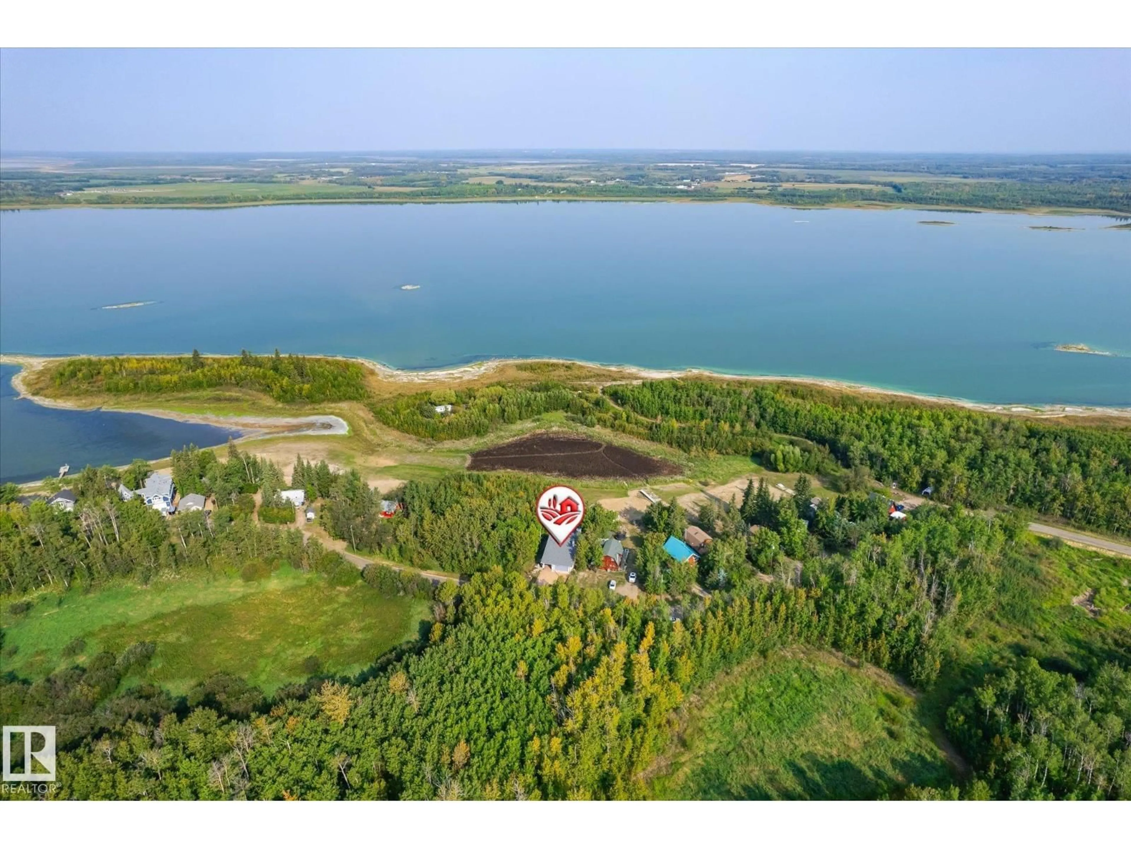A pic from outside/outdoor area/front of a property/back of a property/a pic from drone, water/lake/river/ocean view for 51268 - 171 RGE ROAD 204, Rural Strathcona County Alberta T8G1E9