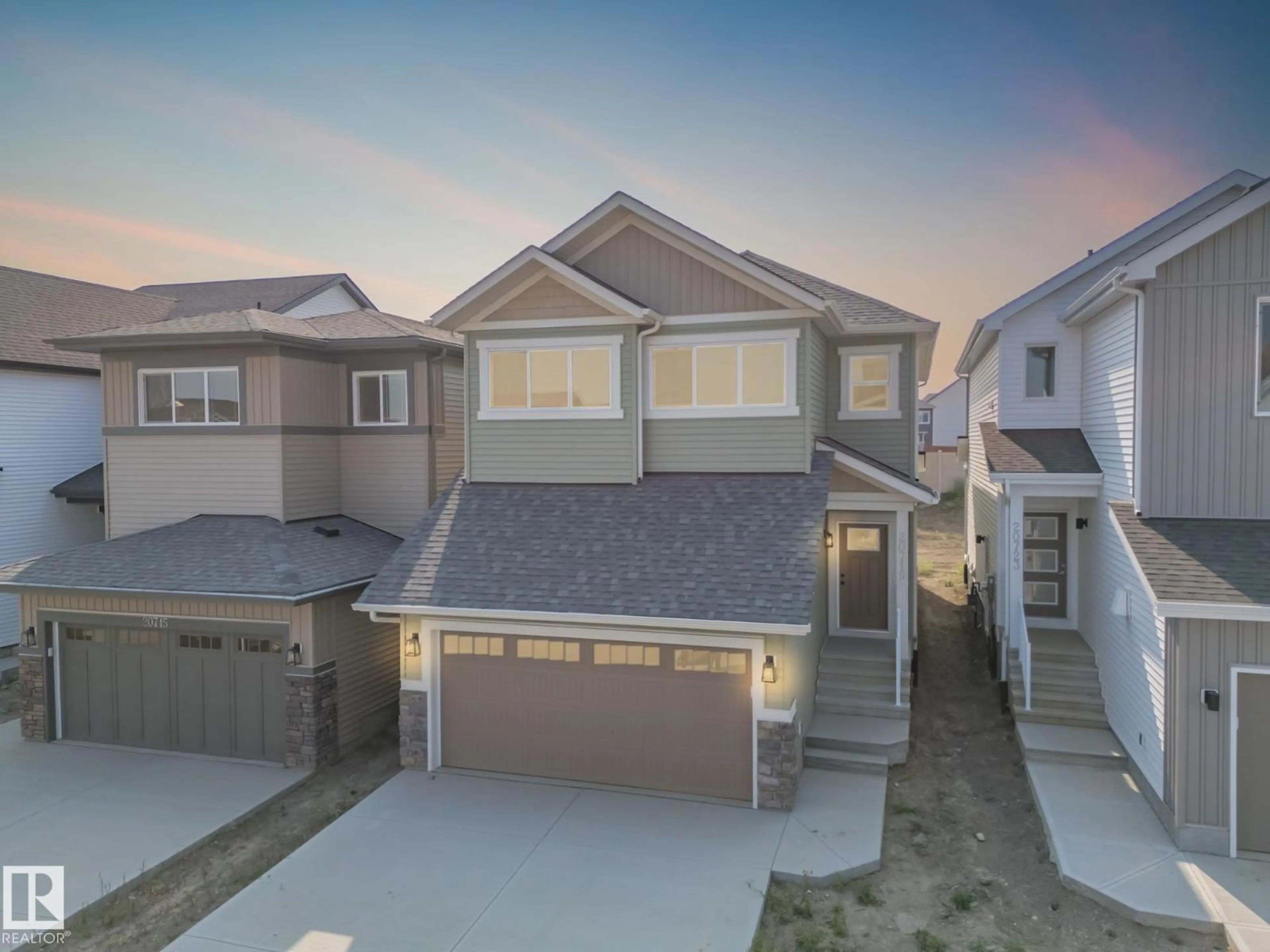 A pic from outside/outdoor area/front of a property/back of a property/a pic from drone, street for 20719 24 AV, Edmonton Alberta T6M2C4
