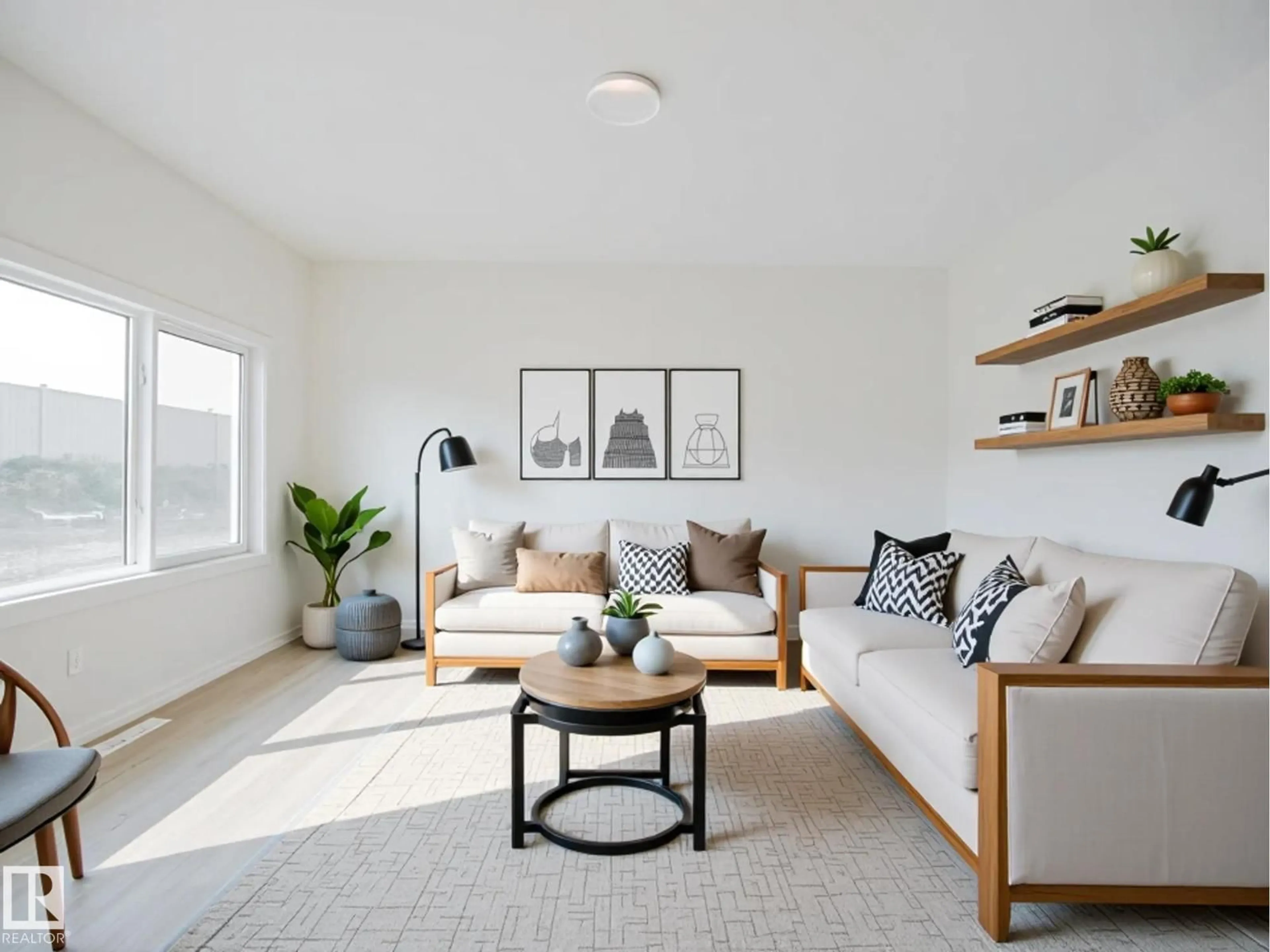 Living room with furniture, unknown for 20719 24 AV, Edmonton Alberta T6M2C4