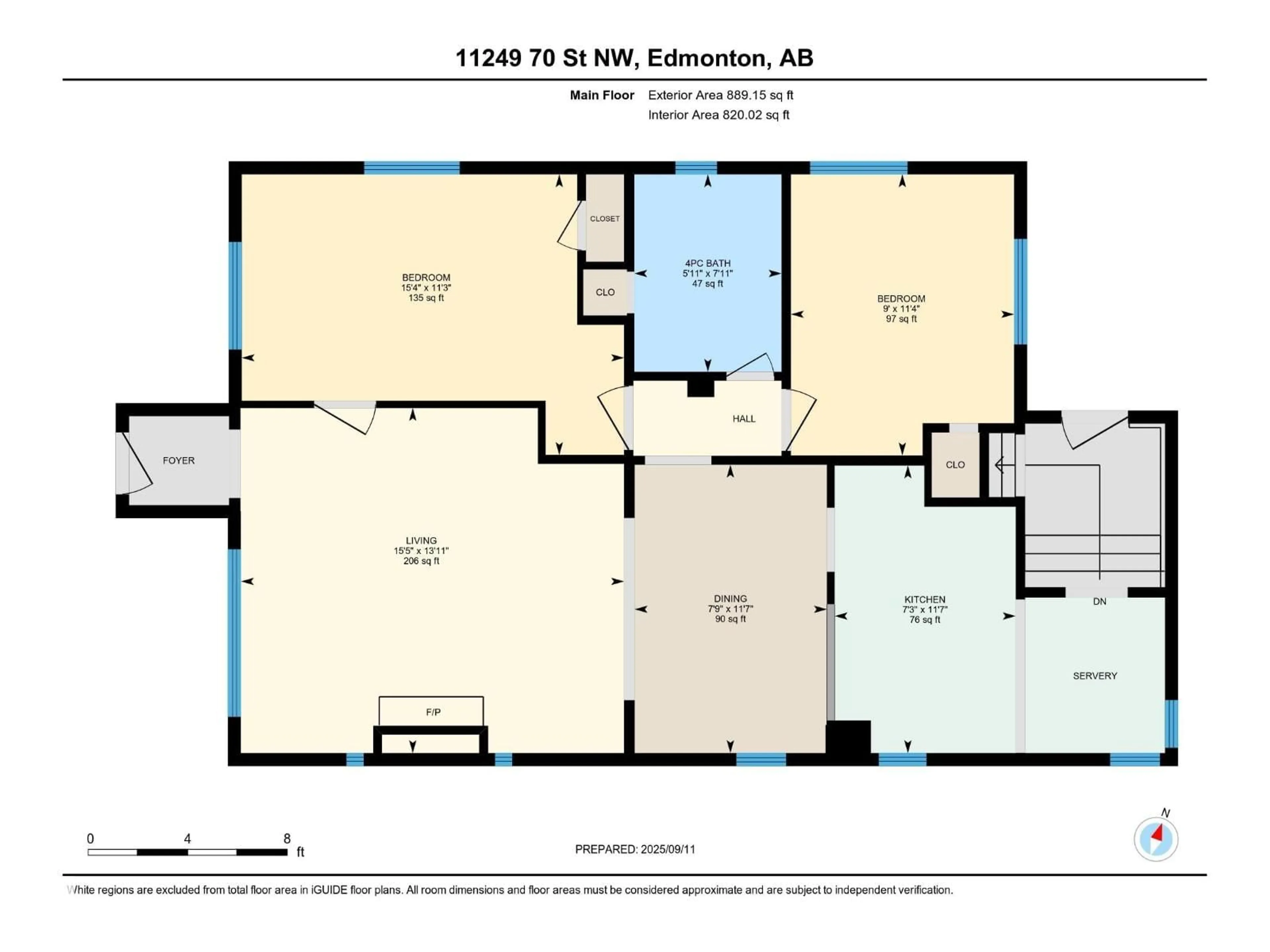 Floor plan for 11249 70 ST, Edmonton Alberta T5B1T1