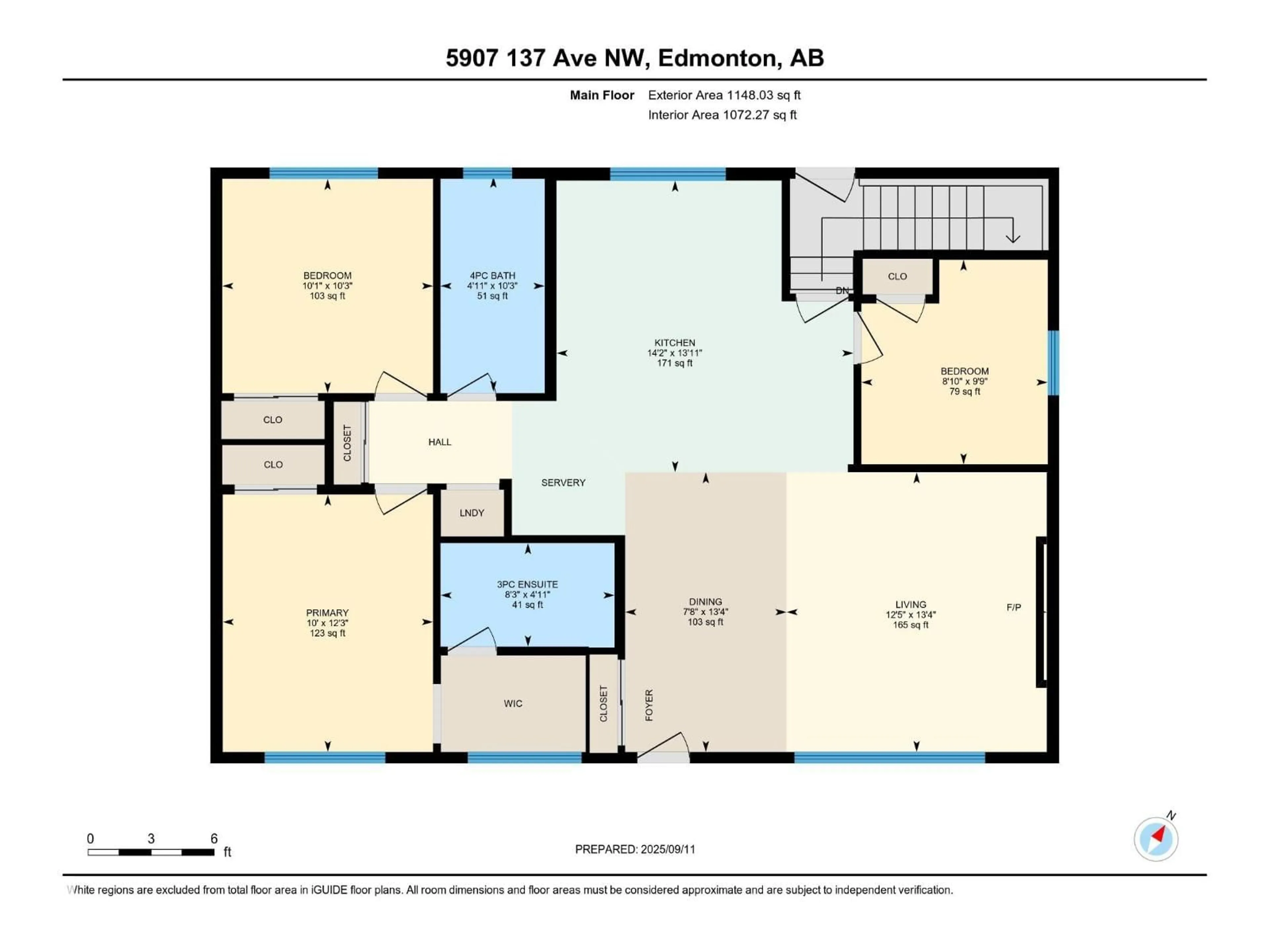 Floor plan for 5907 137 AV, Edmonton Alberta T5A0P1