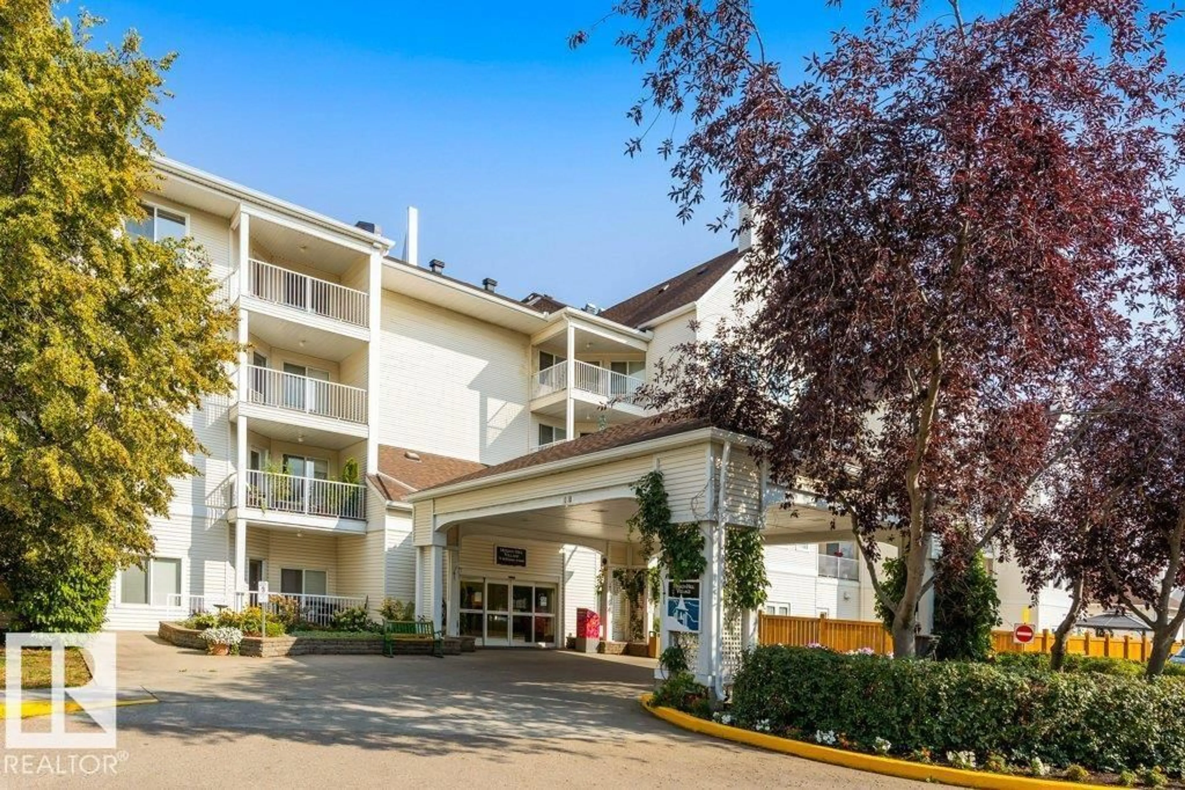 Patio, mountain view for 210 78 MCKENNEY AV, St. Albert Alberta T8N1L9