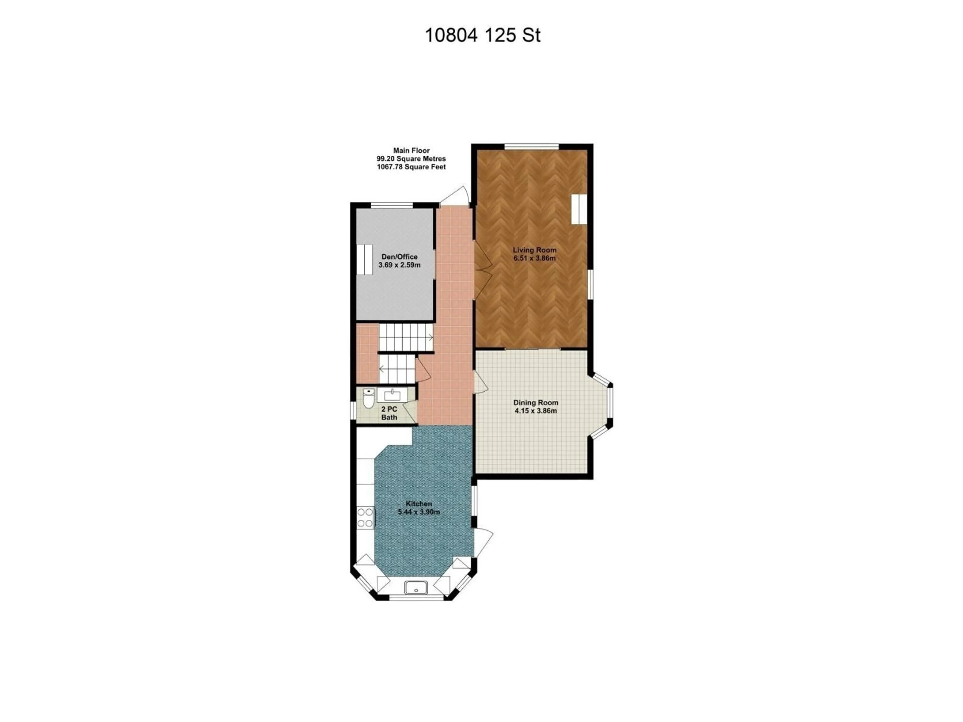 Floor plan for 10804 125 ST, Edmonton Alberta T5M0L4