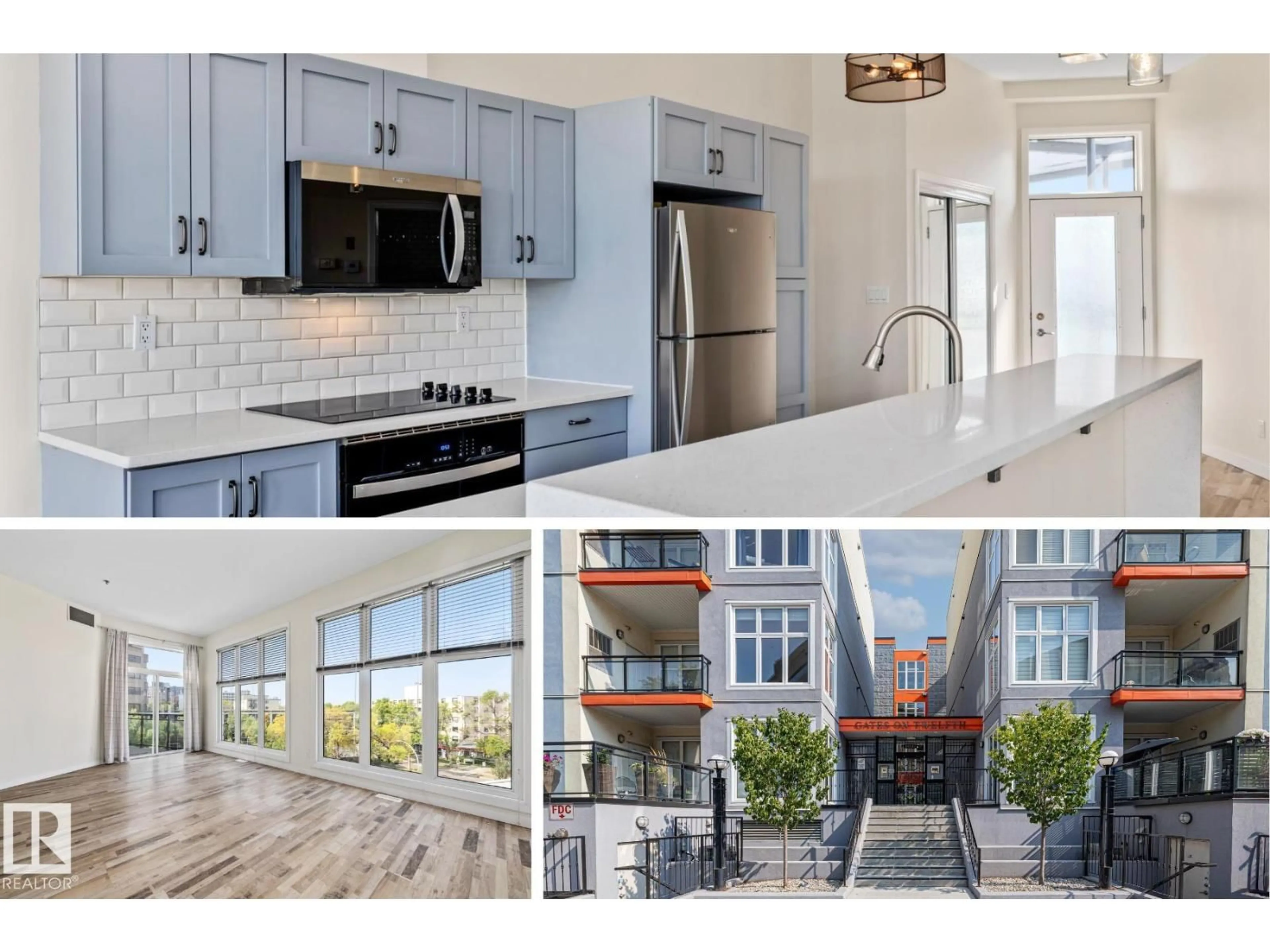Open concept kitchen, ceramic/tile floor for 10147 - 505 112 ST NW, Edmonton Alberta T5K1M1