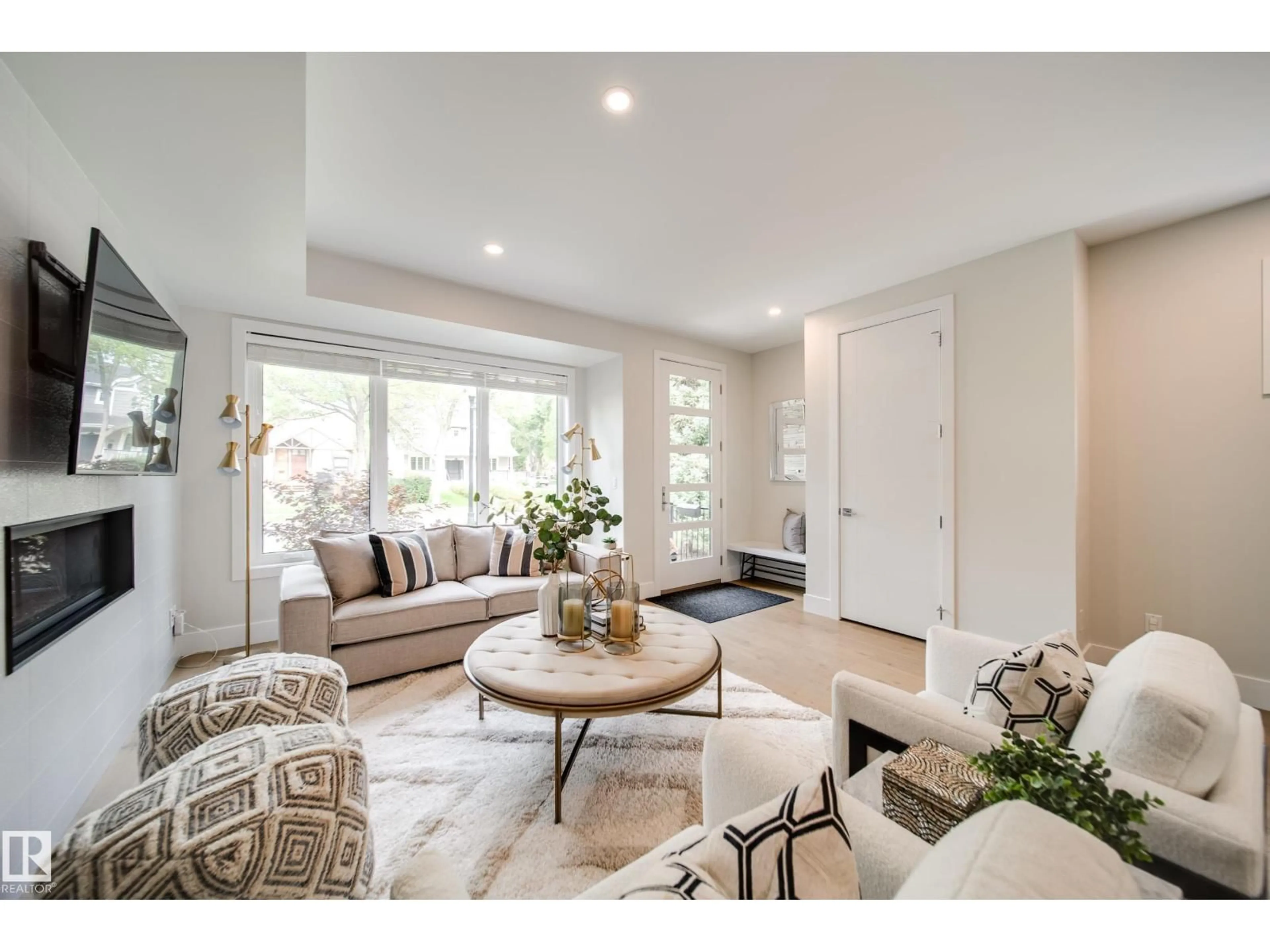 Living room with furniture, unknown for 14005 105 AV, Edmonton Alberta T5N0Z1