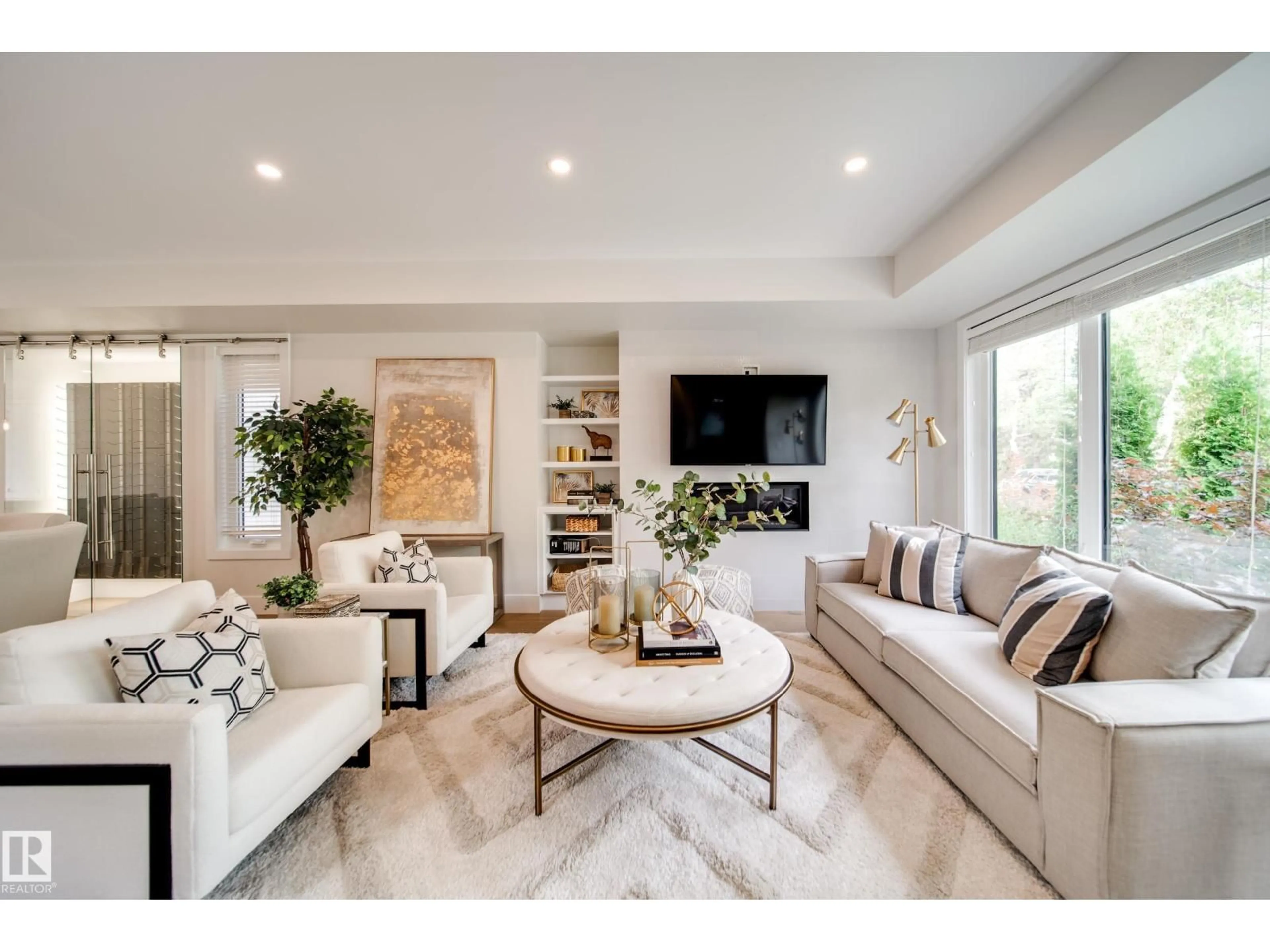 Living room with furniture, unknown for 14005 105 AV, Edmonton Alberta T5N0Z1