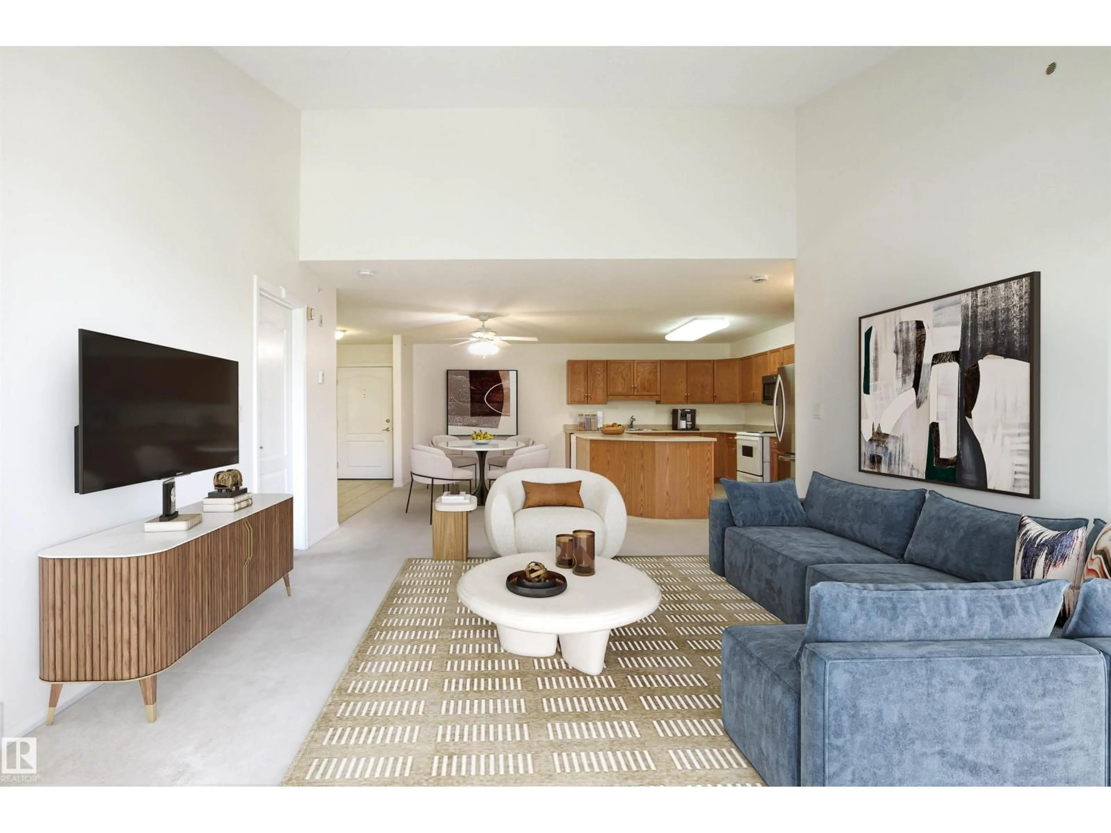 Living room with furniture, unknown for 8912 156 ST, Edmonton Alberta T5R5Z2
