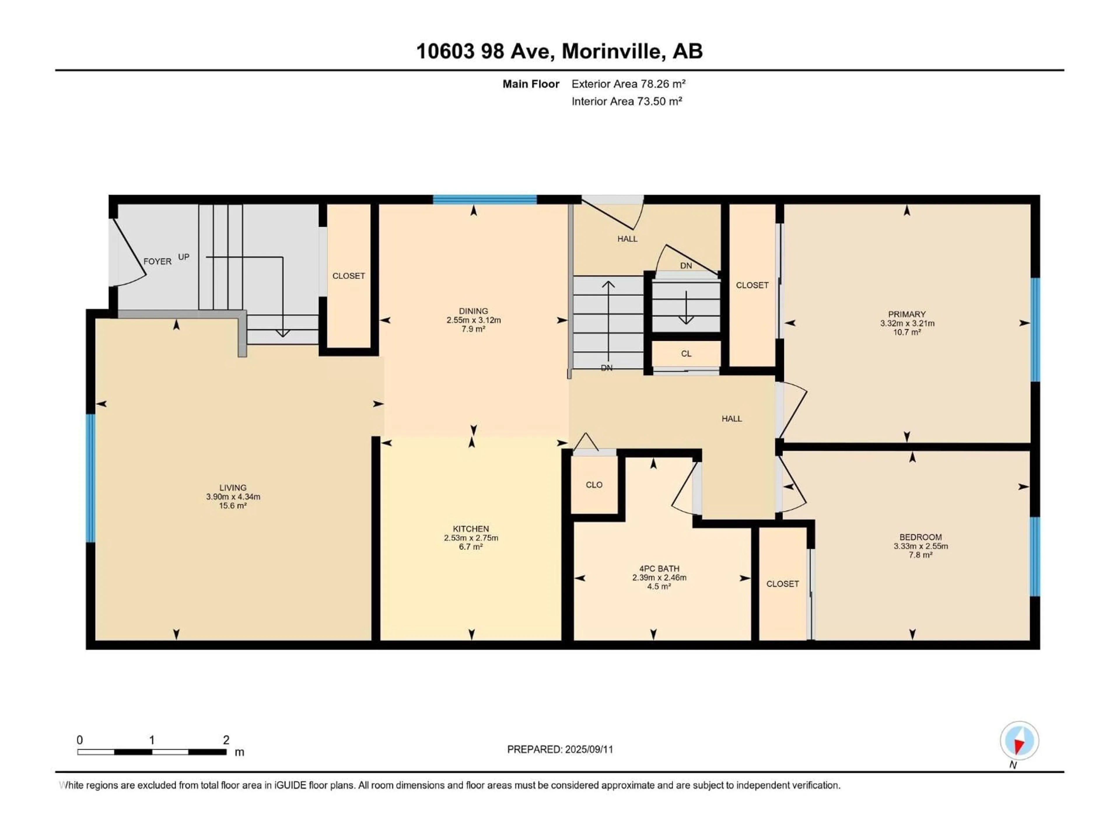 Floor plan for 10603 98 AV, Morinville Alberta T8R1E4