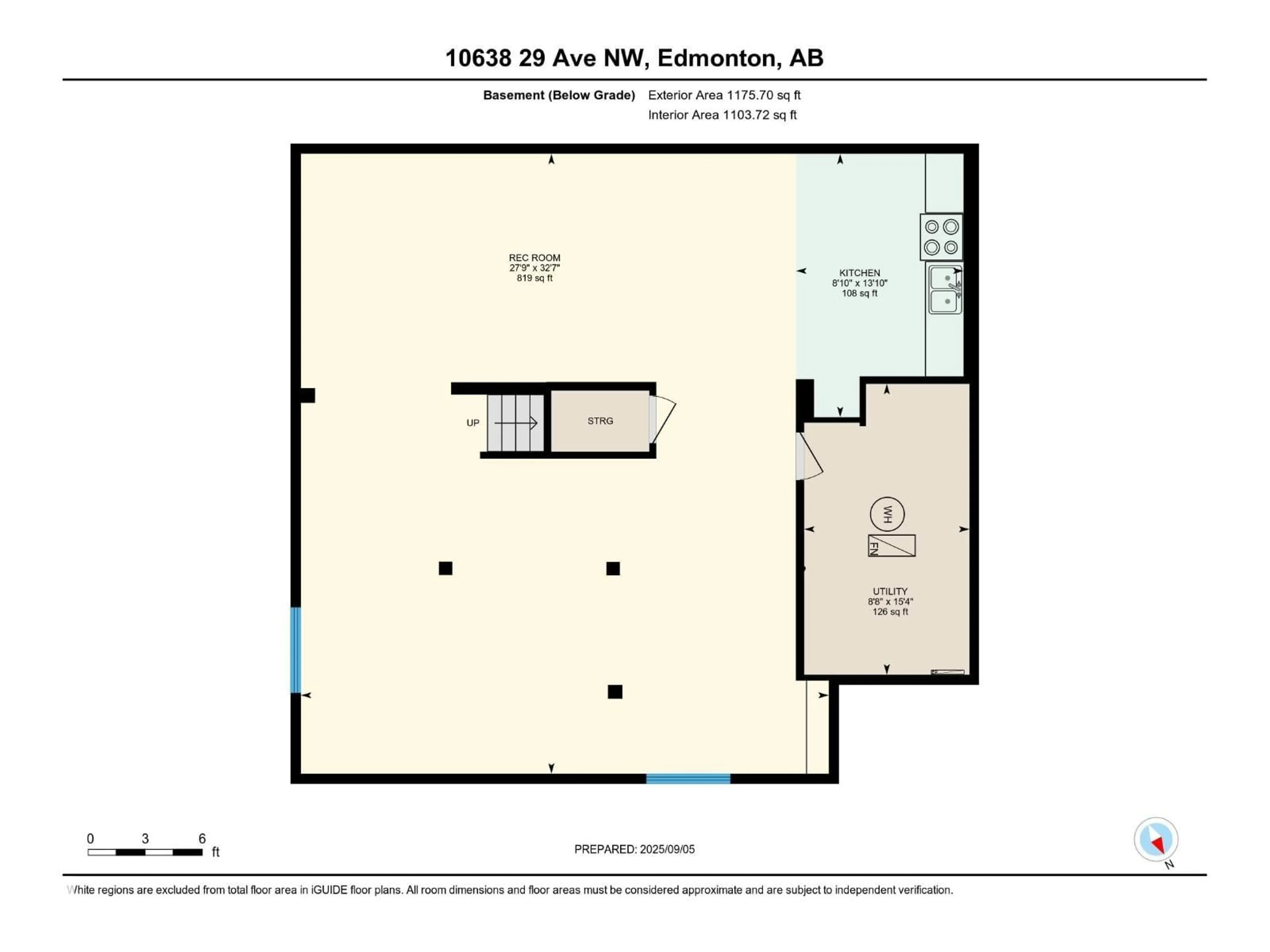 Floor plan for 10638 29 AV, Edmonton Alberta T6J4H6
