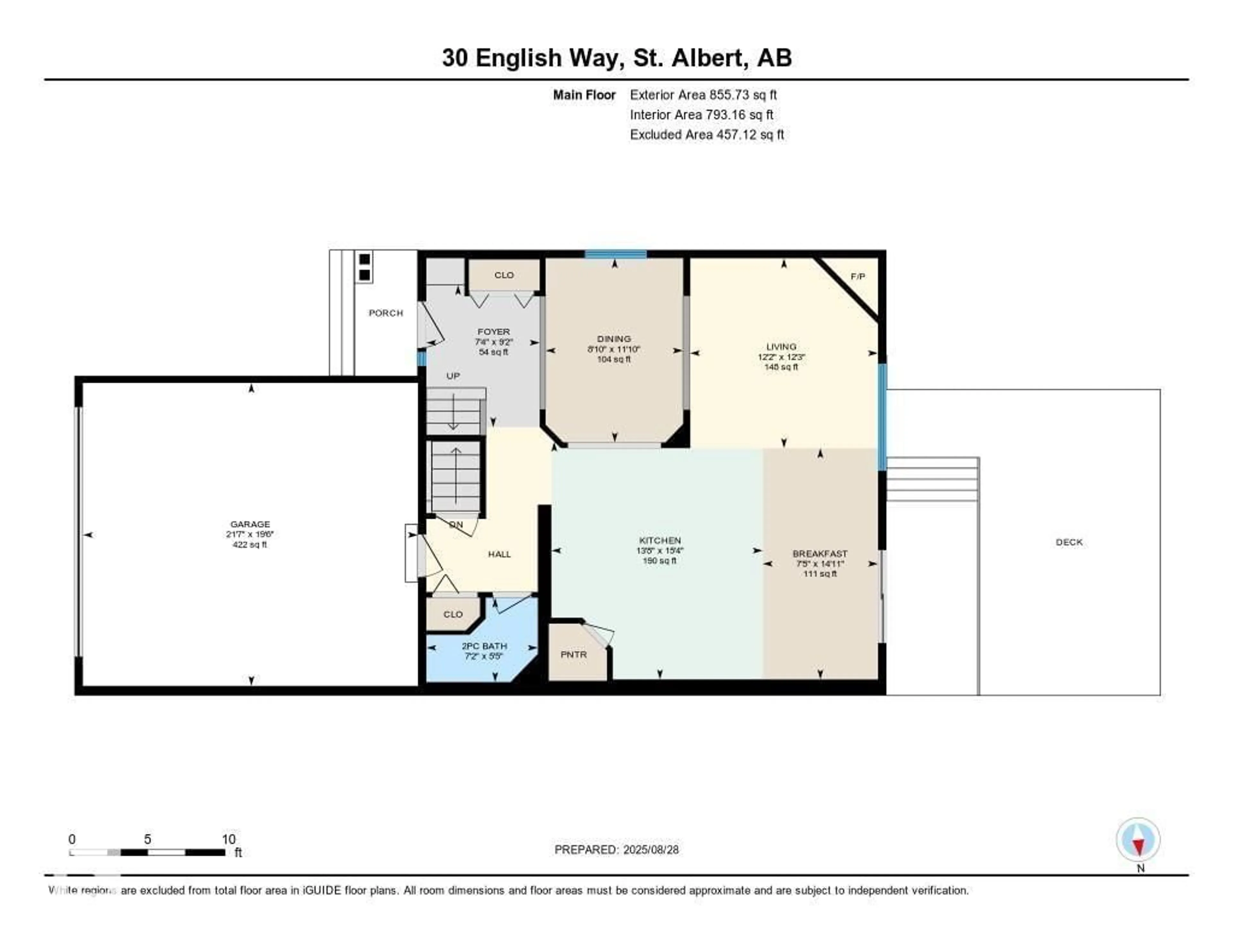 Floor plan for 30 ENGLISH WY, St. Albert Alberta T8N7G6