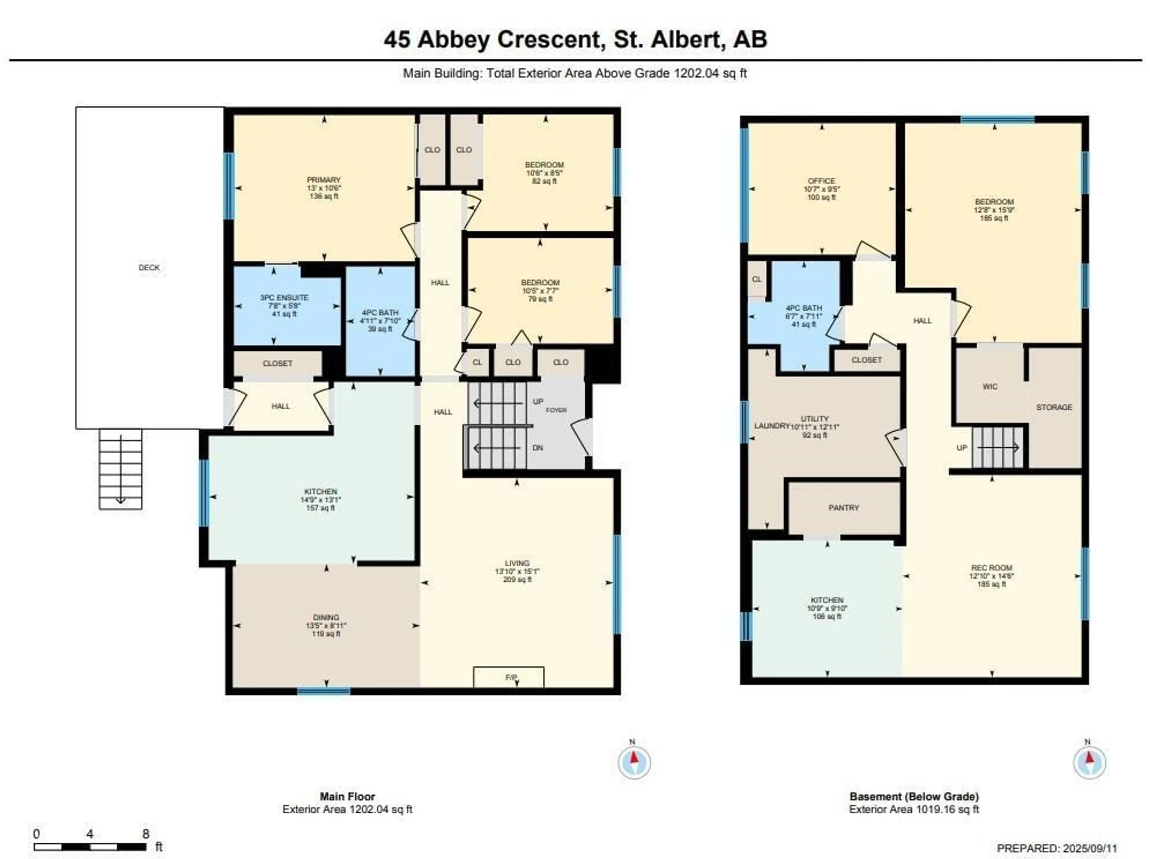 Floor plan for 45 ABBEY CR, St. Albert Alberta T8N2X3
