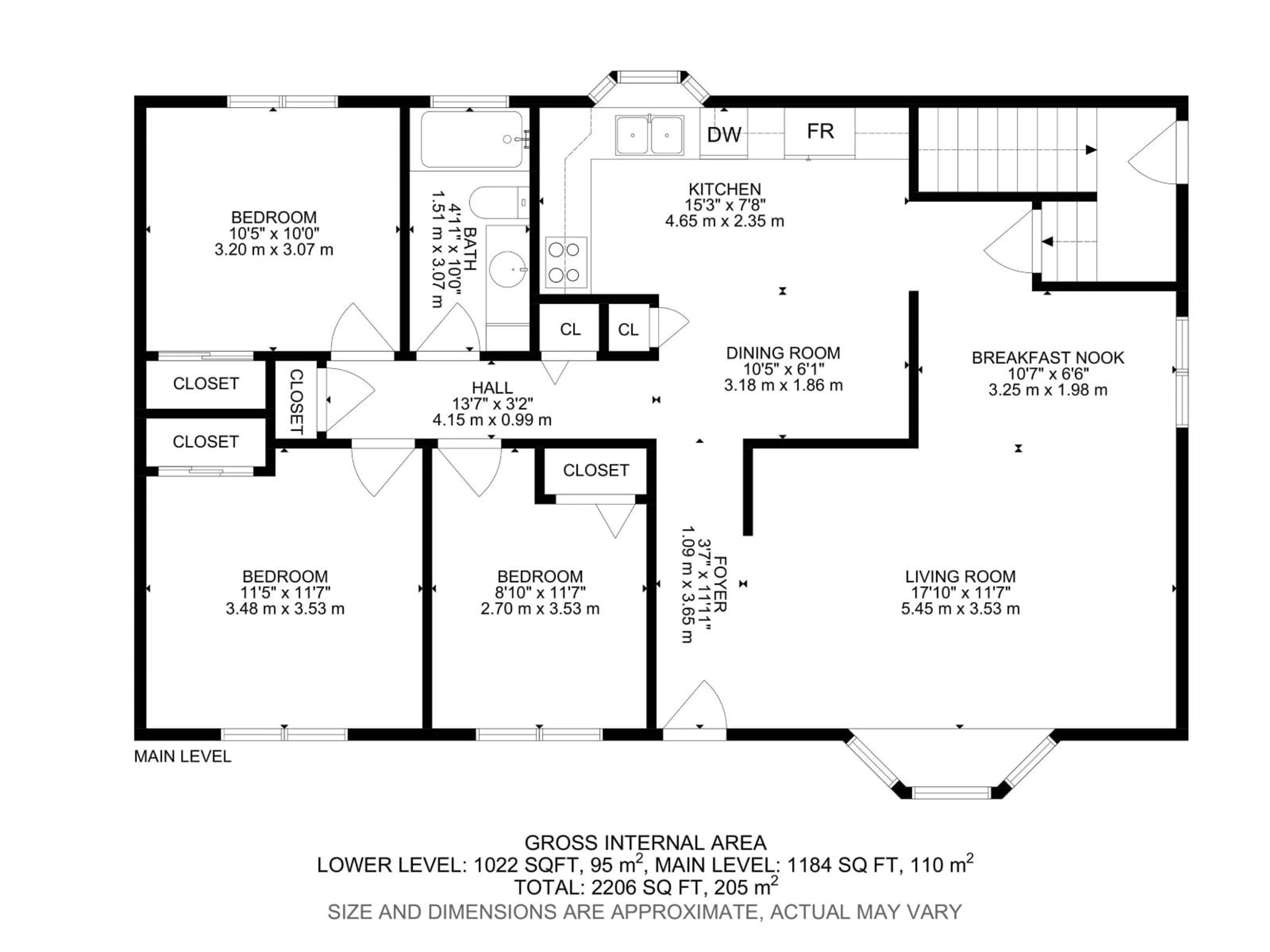 Floor plan for 15711 89 AV, Edmonton Alberta T5R4R4