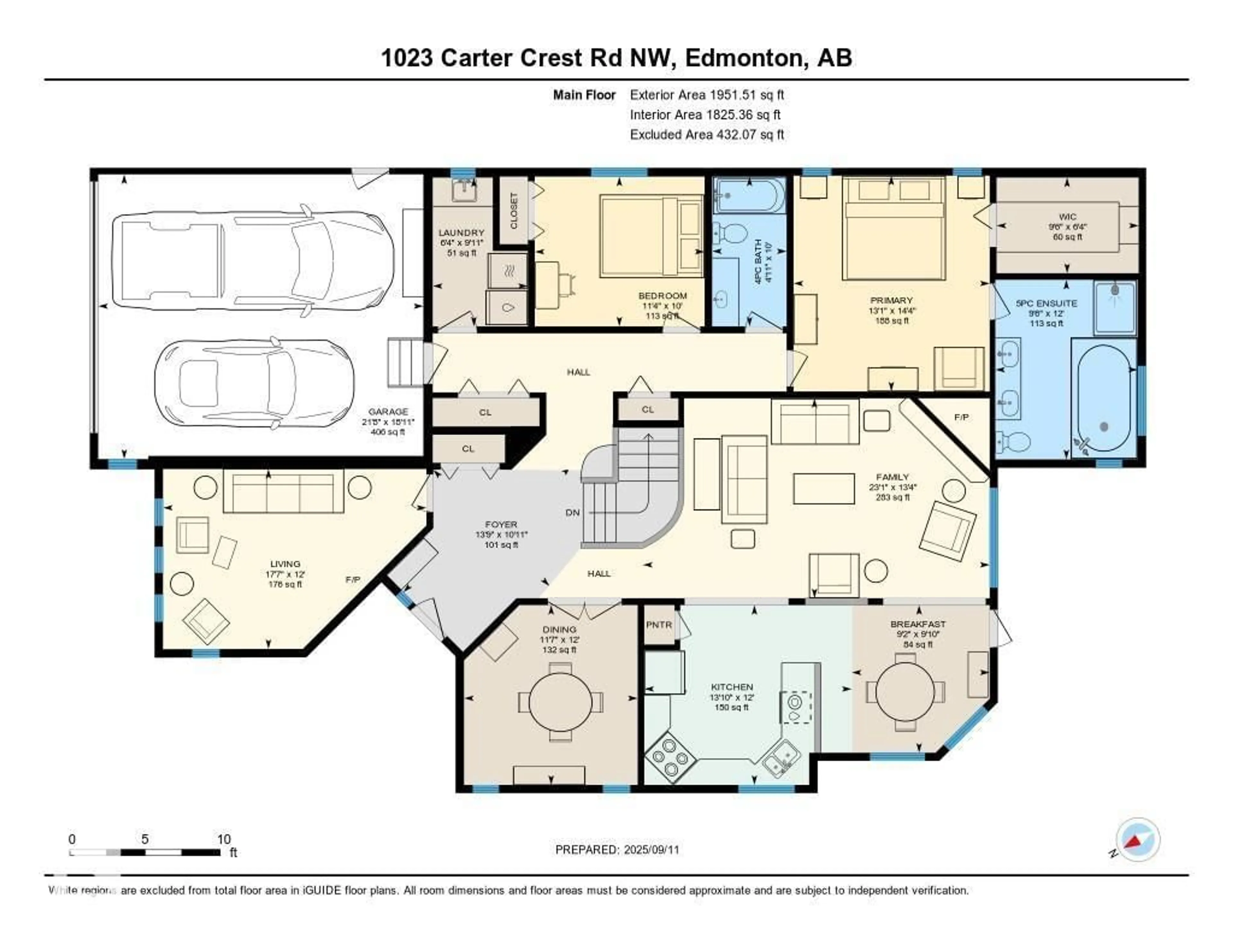 Floor plan for 1023 CARTER CREST RD, Edmonton Alberta T6R2K1