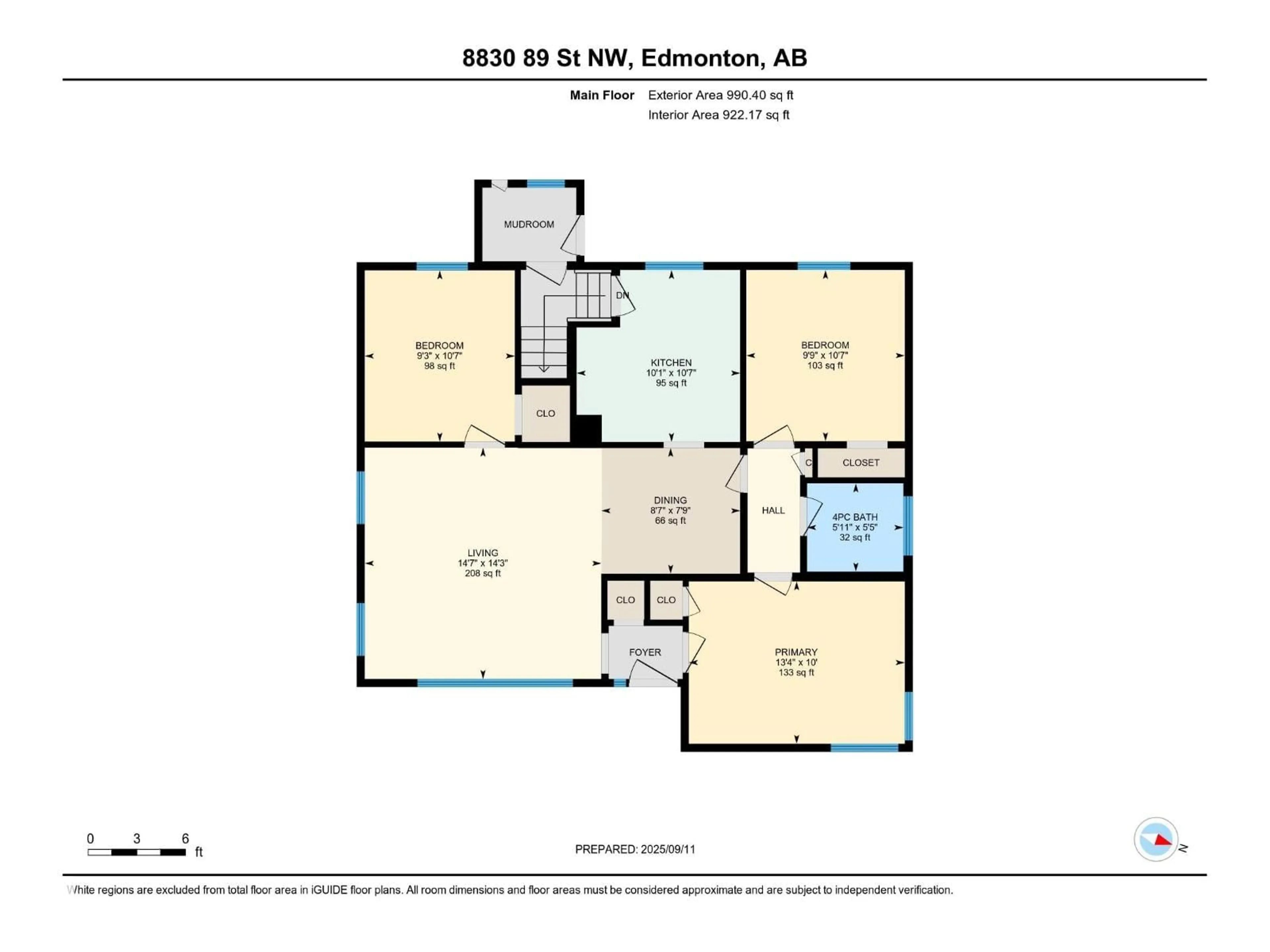 Floor plan for NW - 8830 89 ST, Edmonton Alberta T6C3L4