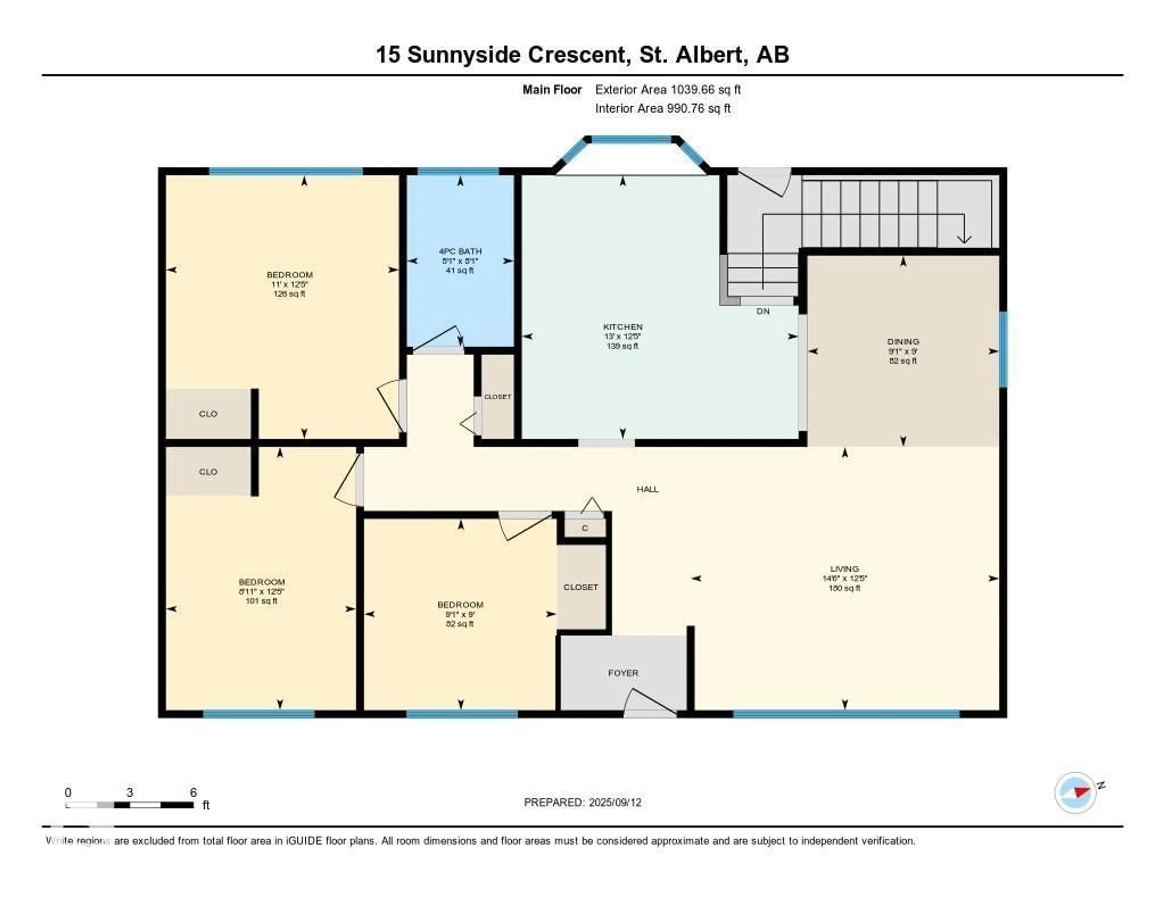 Floor plan for 15 SUNNYSIDE CR, St. Albert Alberta T8N0J4