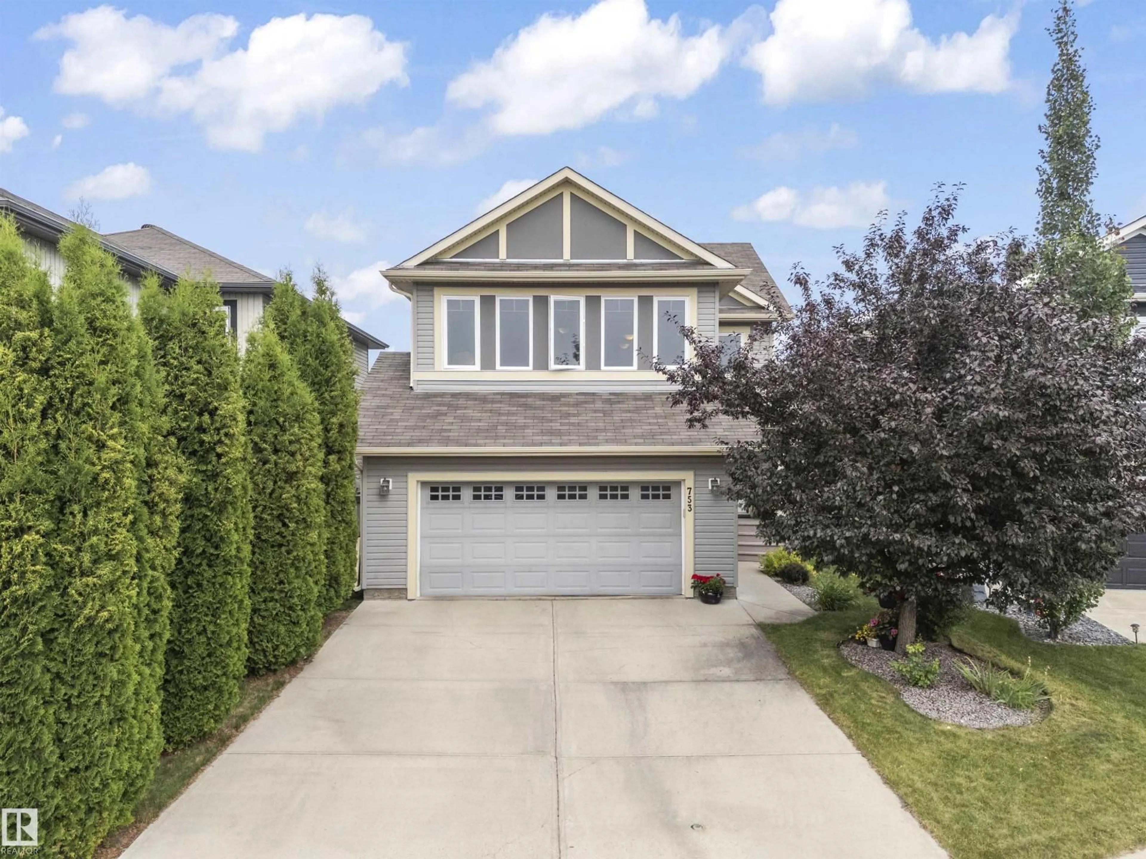 Home with vinyl exterior material, street for NW - 753 173B ST, Edmonton Alberta T6W0M9