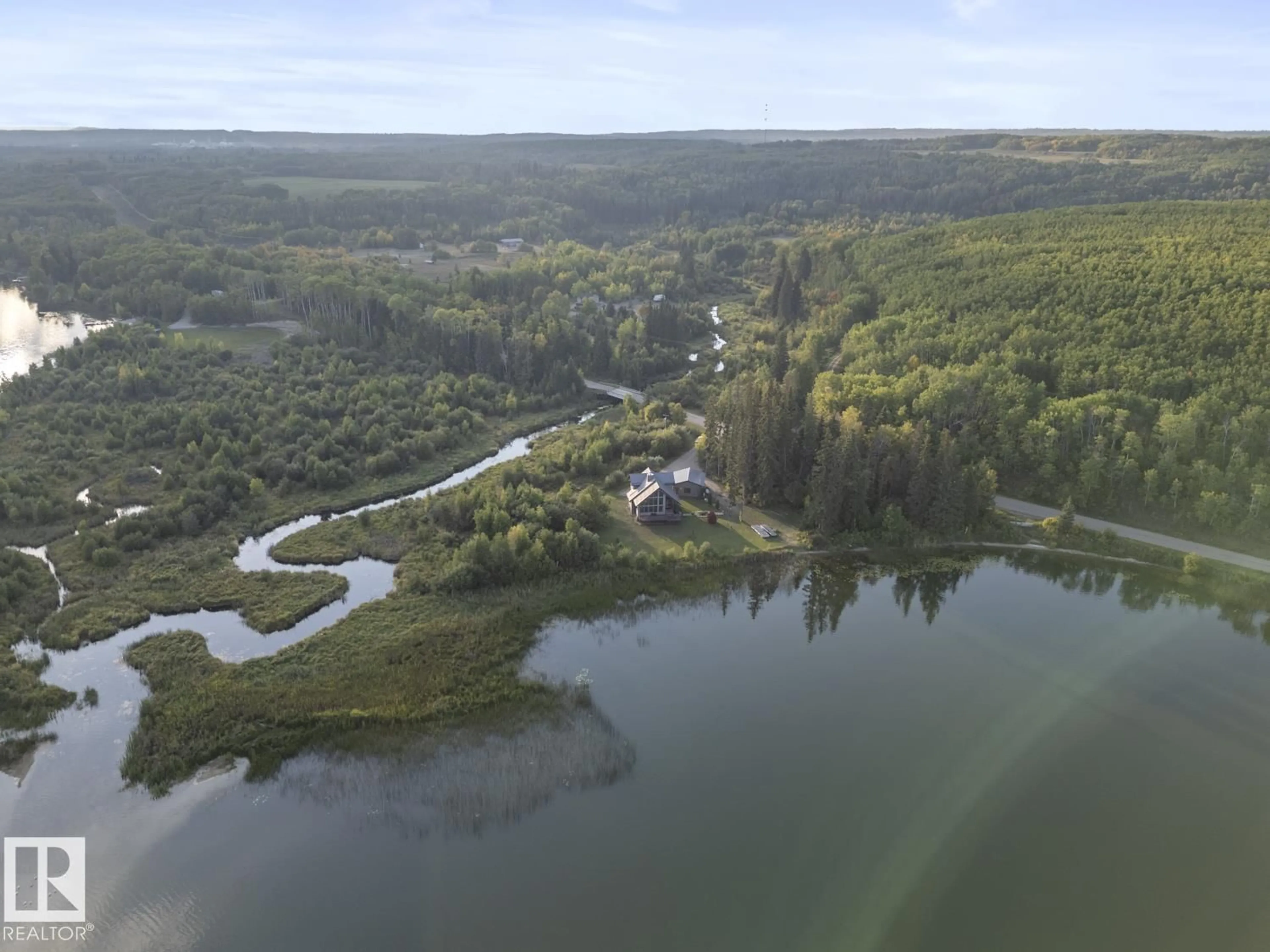 A pic from outside/outdoor area/front of a property/back of a property/a pic from drone, water/lake/river/ocean view for 43123 TWP RD 642A, Rural Bonnyville M.D. Alberta T9M1P3