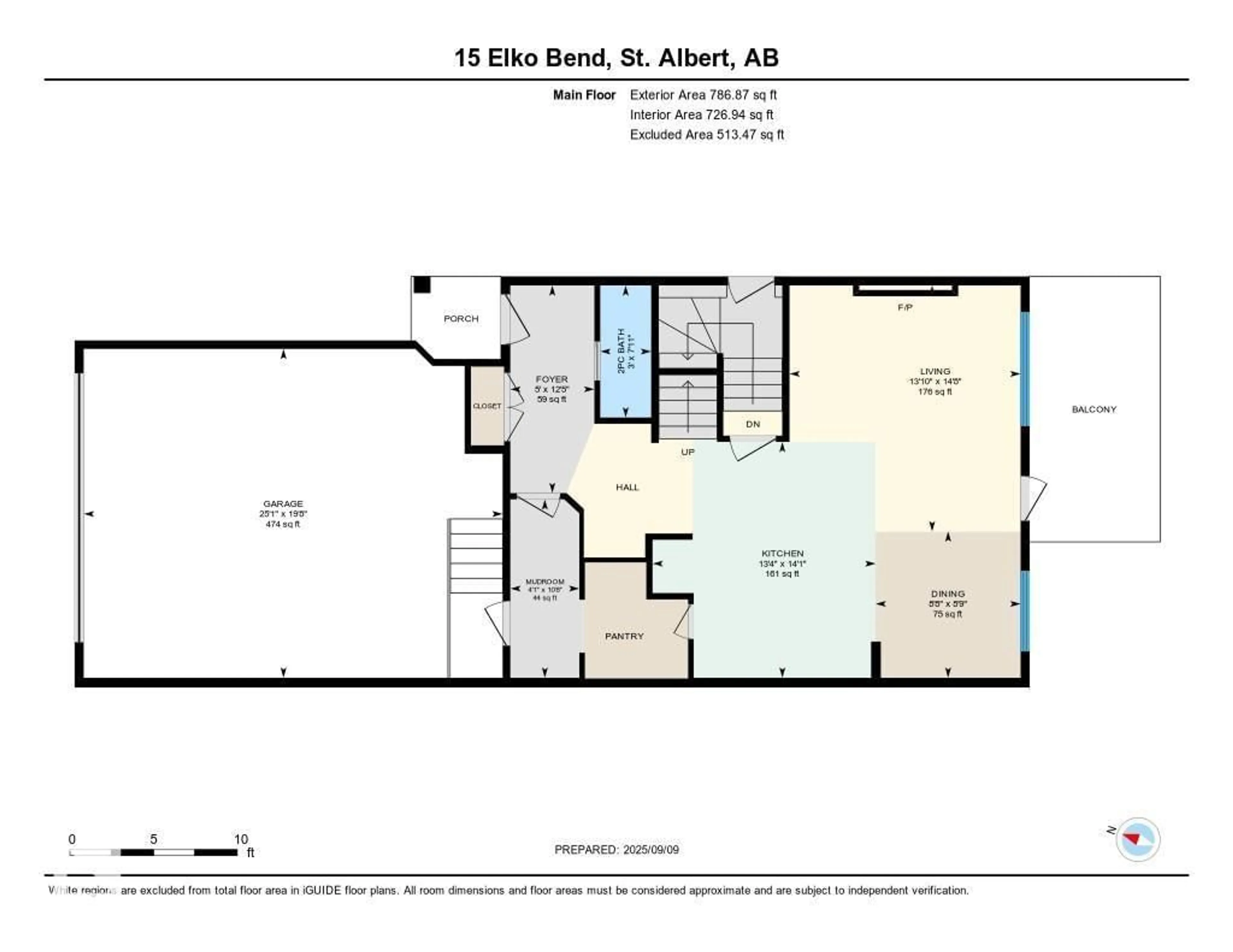 Floor plan for 15 ELKO BN, St. Albert Alberta T8N7Z9