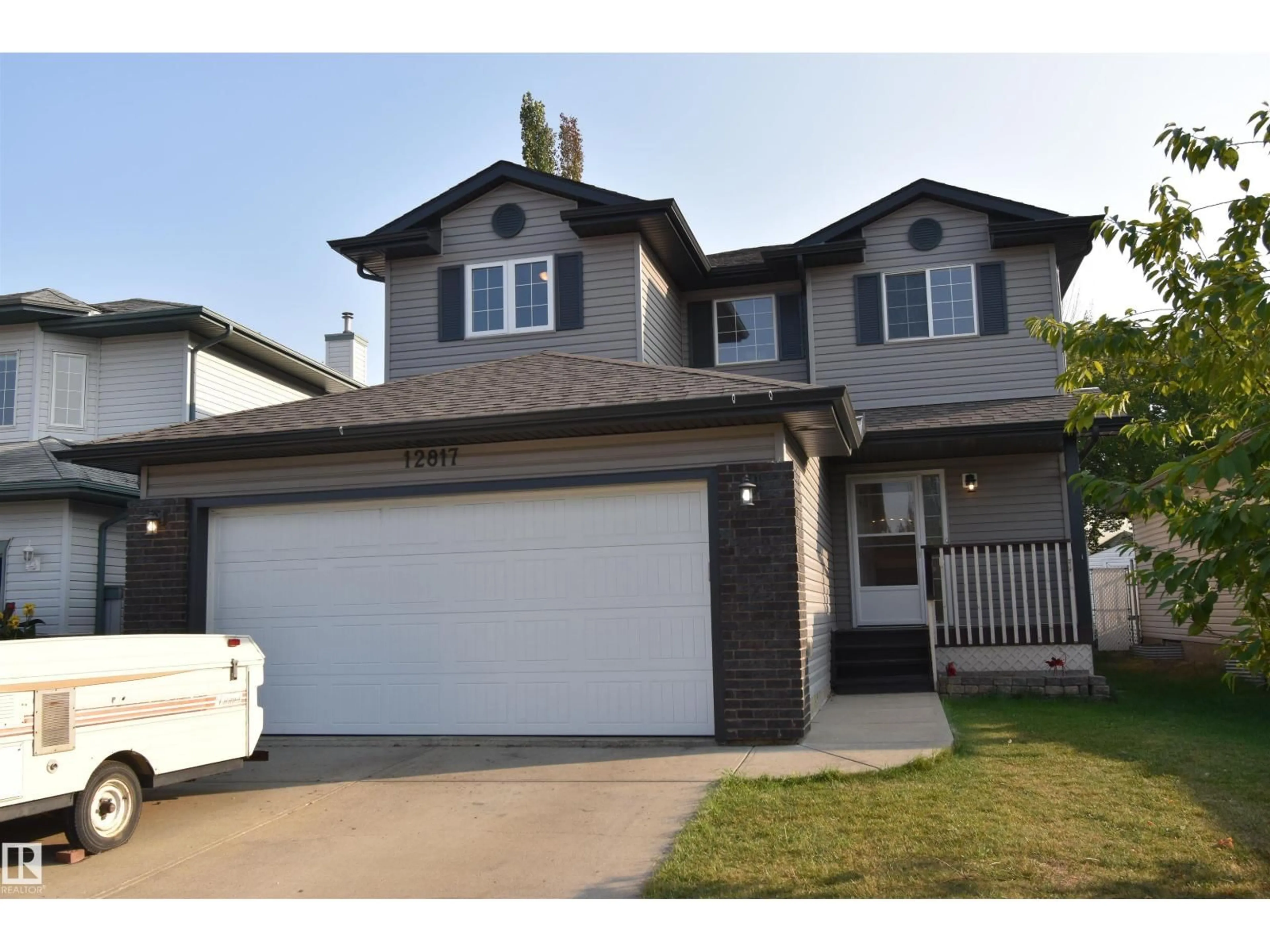 Home with vinyl exterior material, street for 12817 160 AV, Edmonton Alberta T6V1L6
