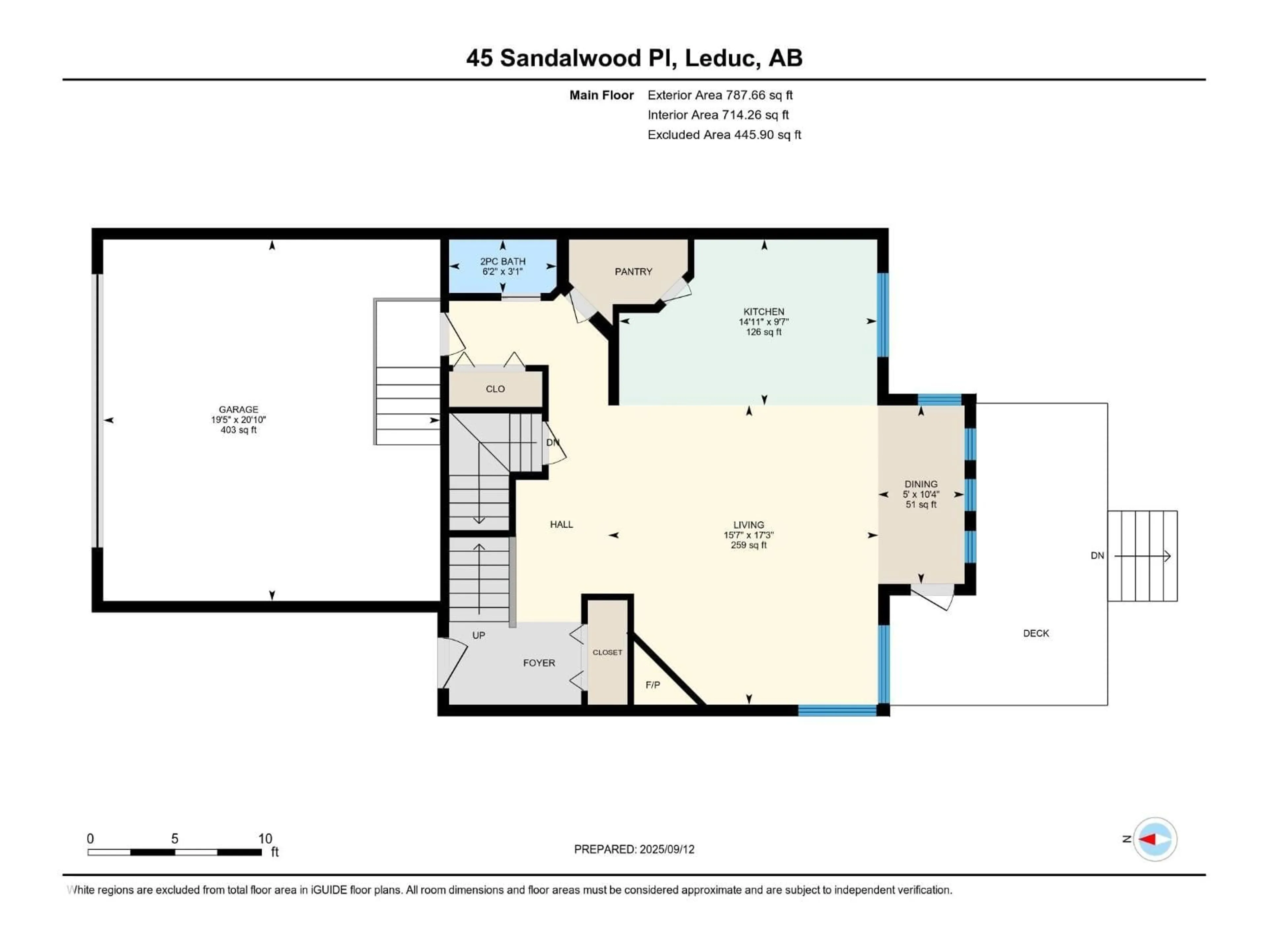 Floor plan for 45 SANDALWOOD PL, Leduc Alberta T9E1C2