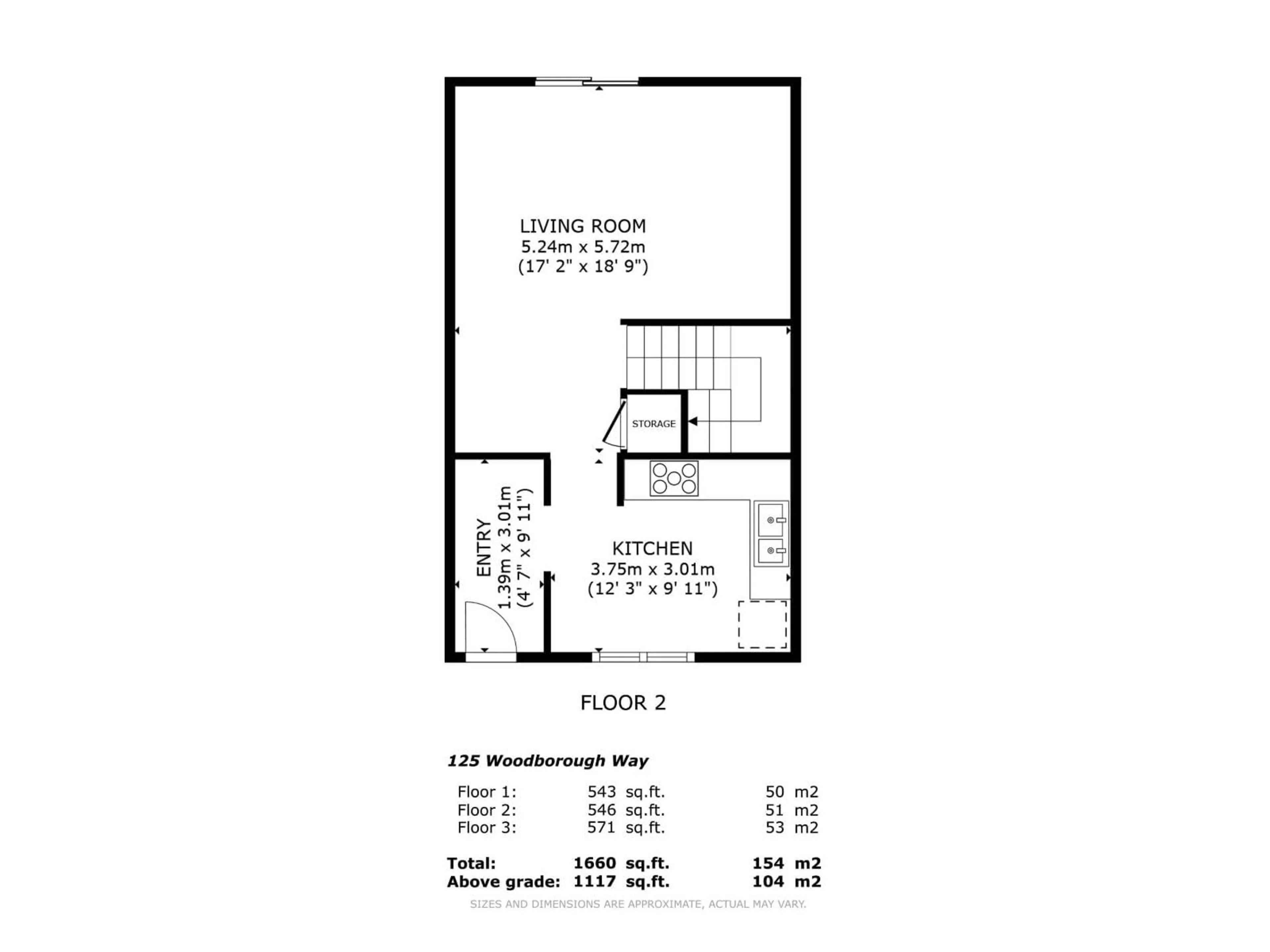 Floor plan for 125 WOODBOROUGH WY, Edmonton Alberta T5Y1N2