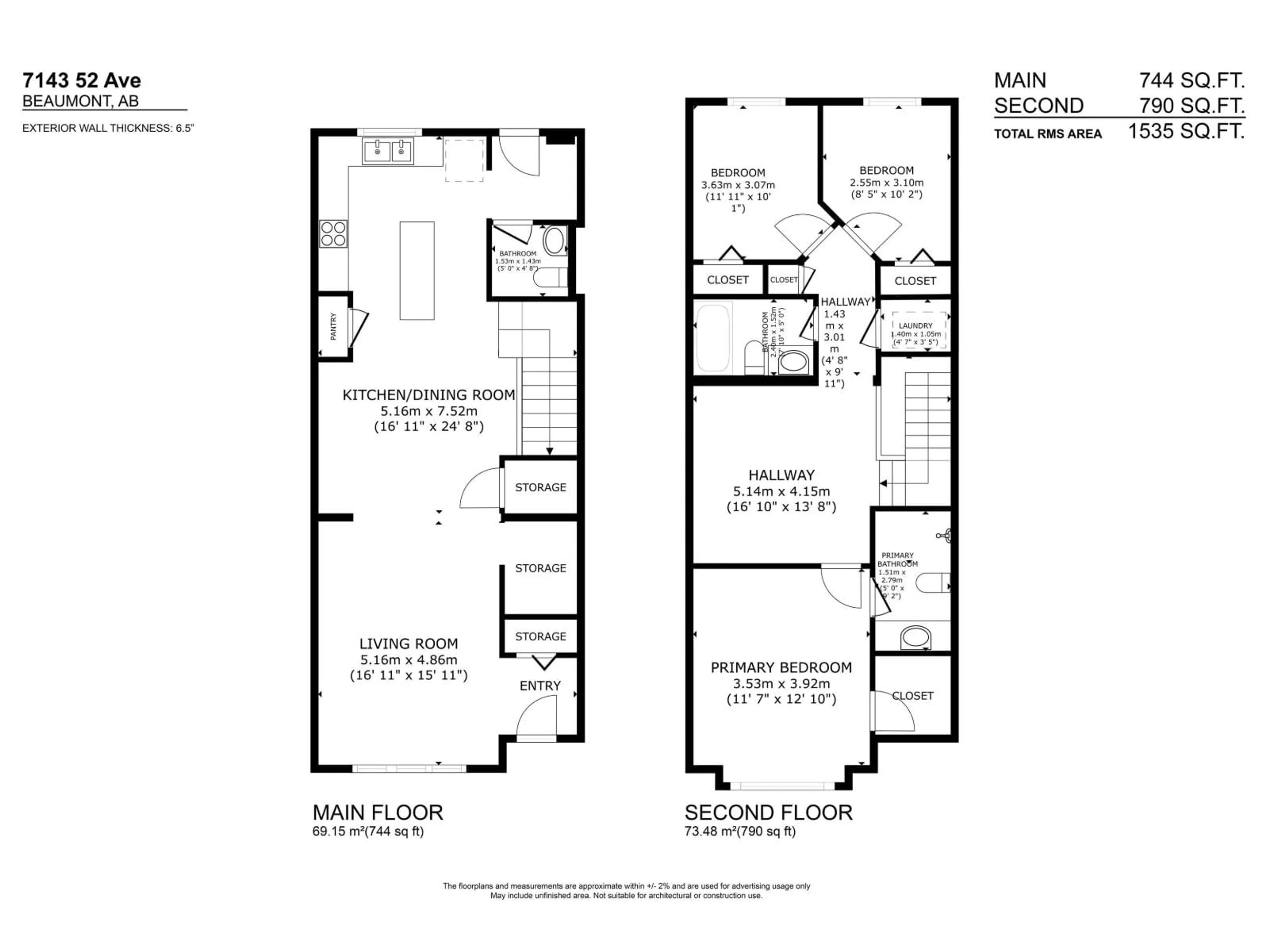 Floor plan for 7143 52 AV, Beaumont Alberta T4X2Z8