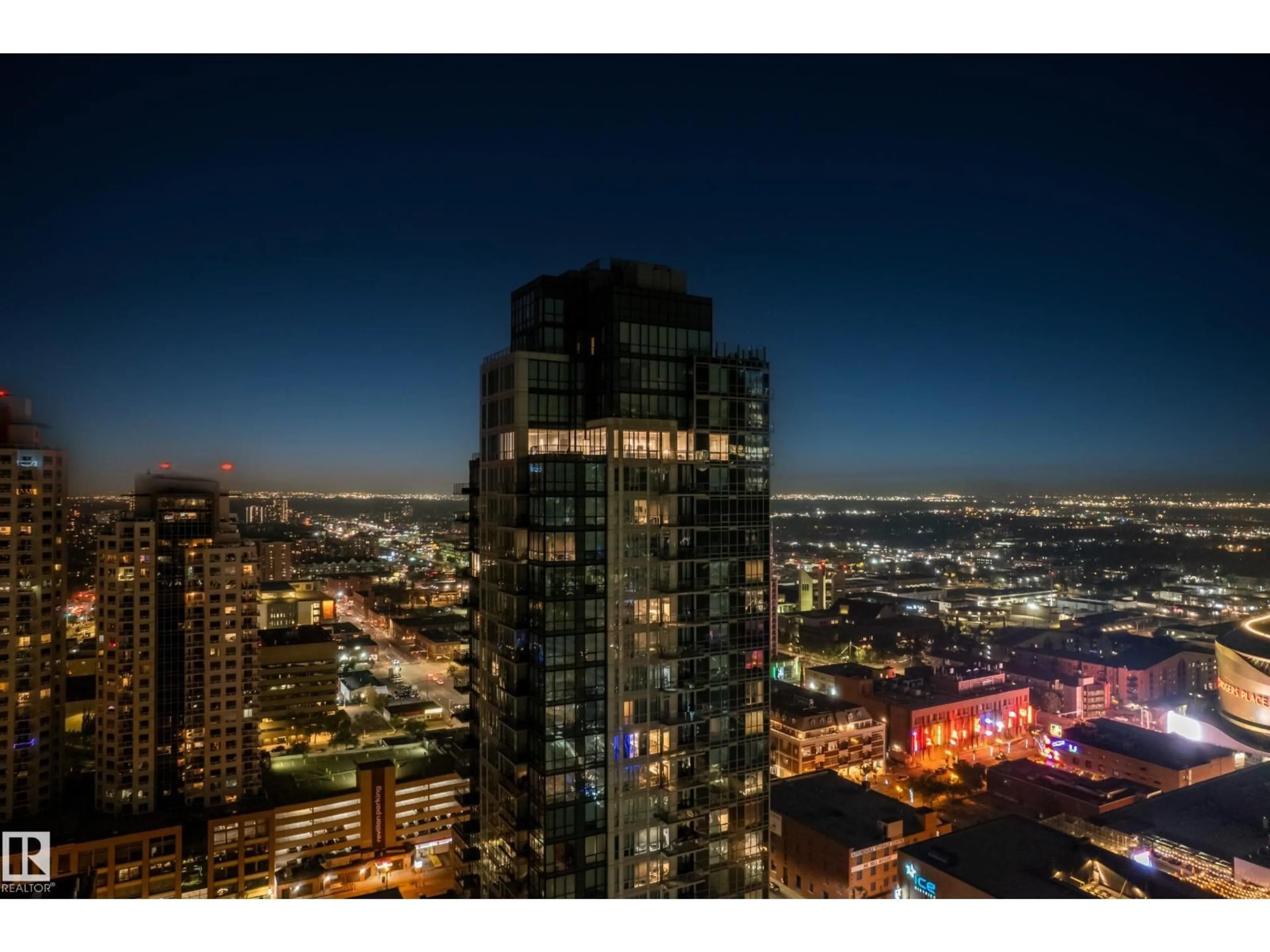 A pic from outside/outdoor area/front of a property/back of a property/a pic from drone, city buildings view from balcony for 10238 - 2901 103 ST, Edmonton Alberta T5J0G6