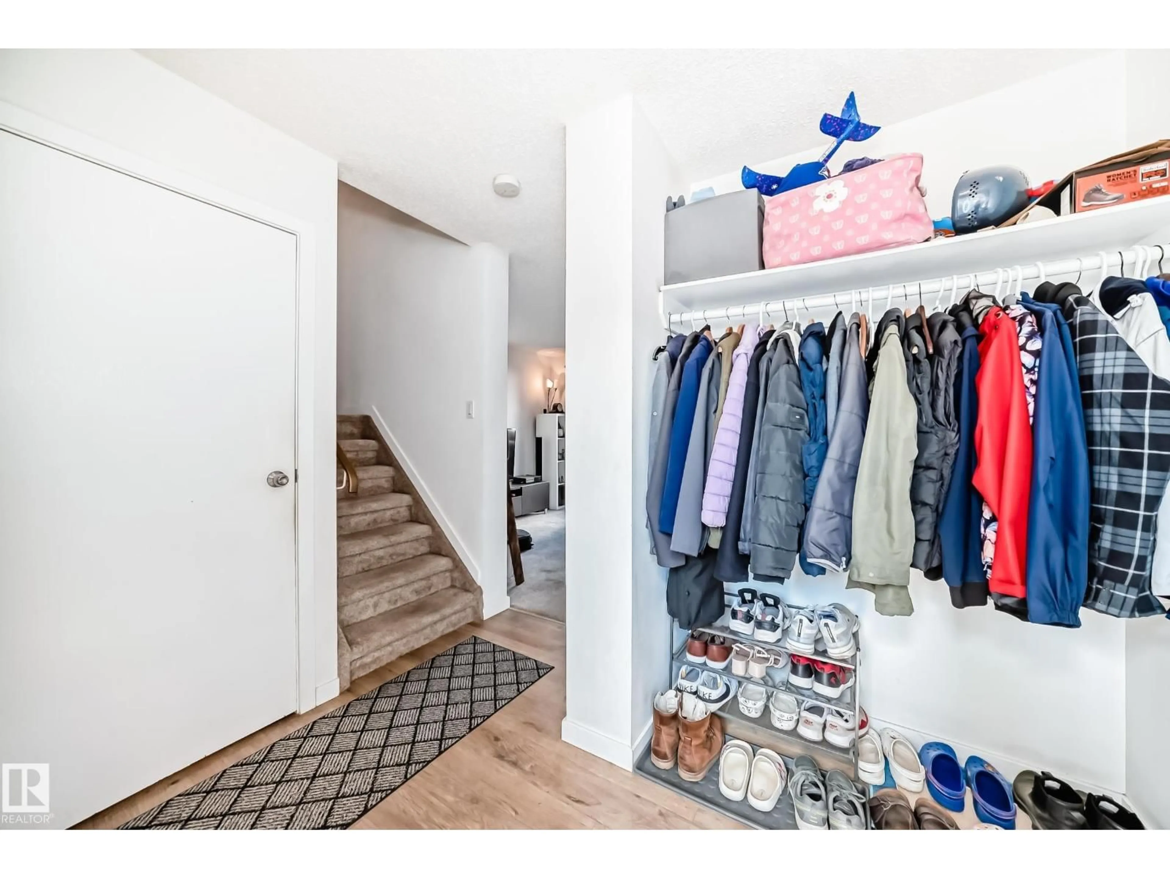 Storage room or clothes room or walk-in closet for NW - 18611 66 AV, Edmonton Alberta T5T2M3