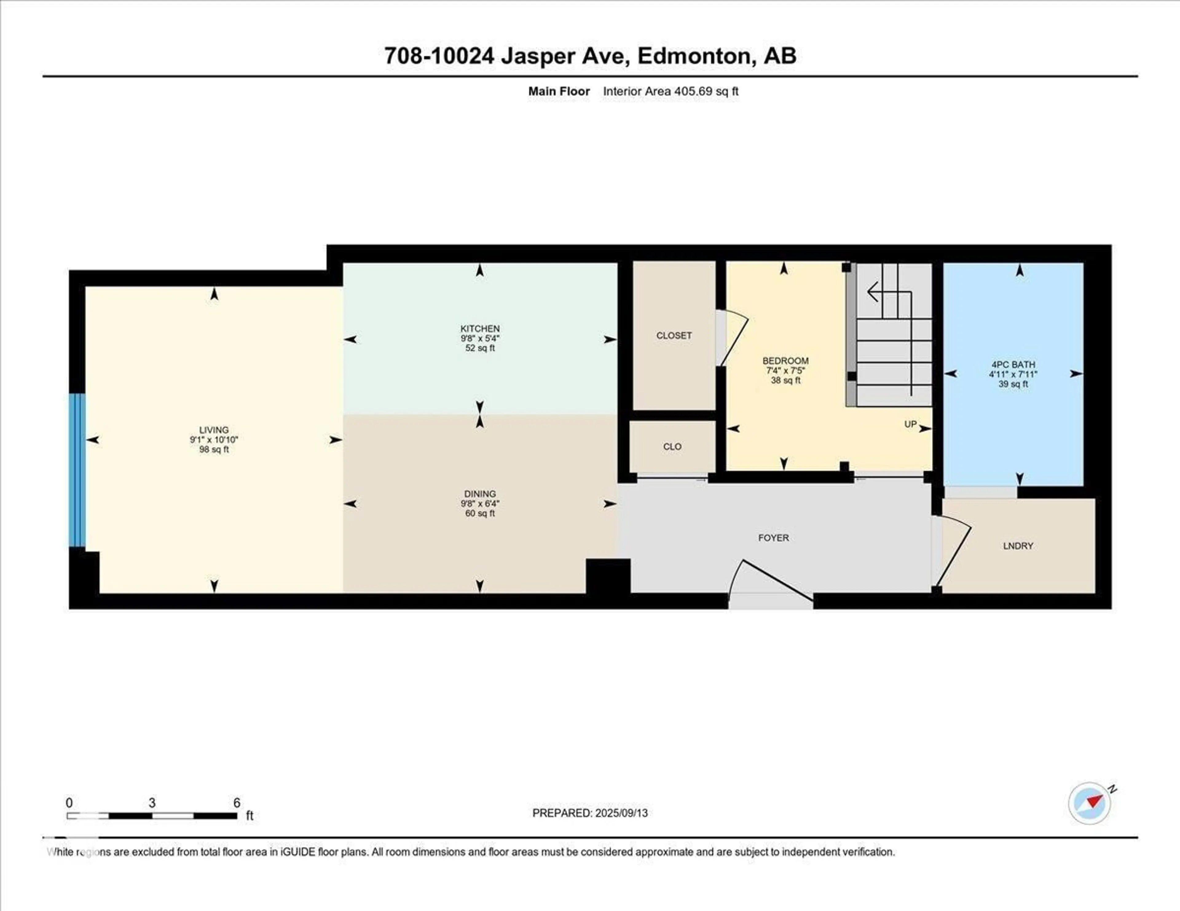 Floor plan for 10024 - 708 JASPER AV, Edmonton Alberta T5J1R9