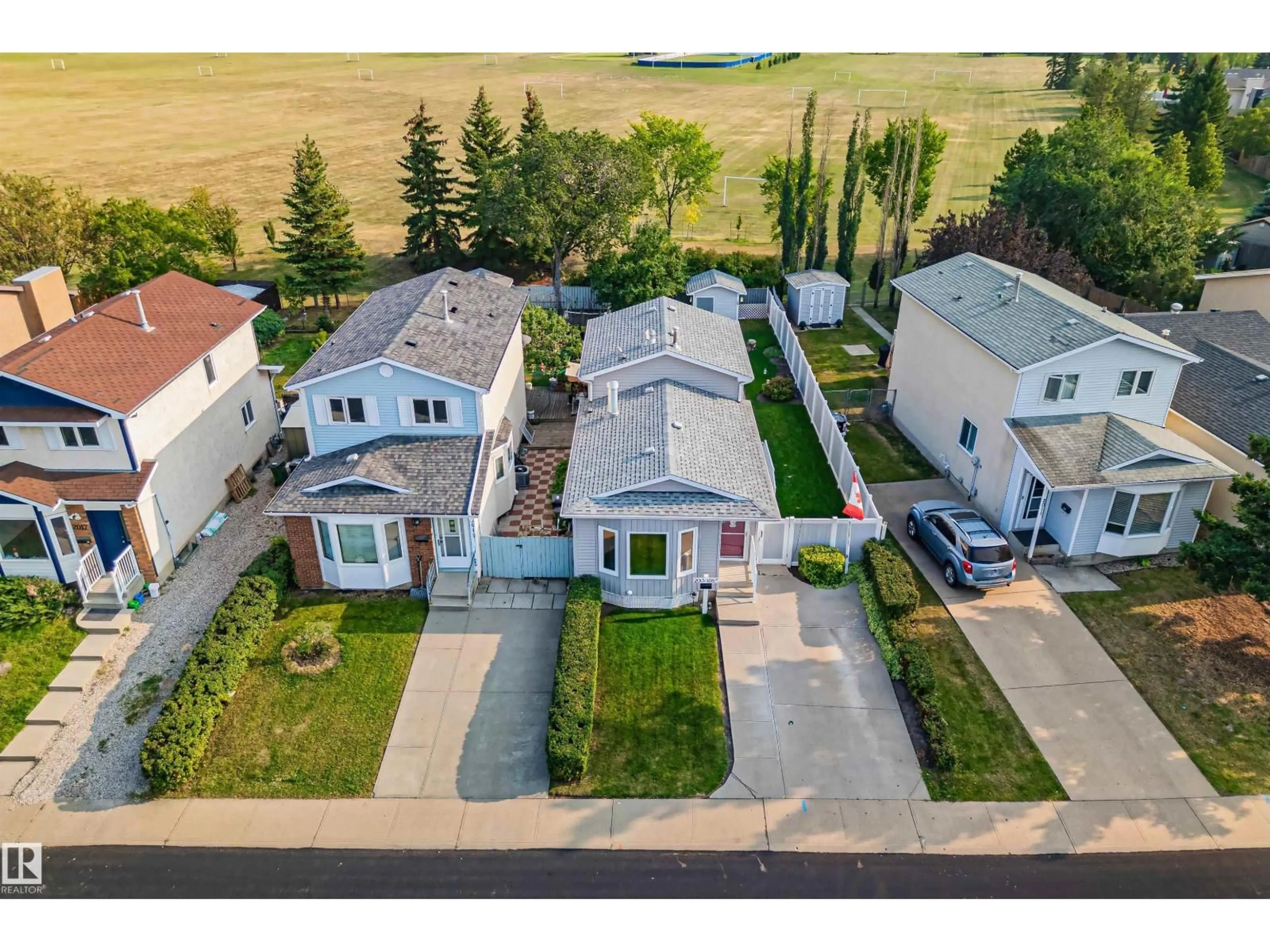 A pic from outside/outdoor area/front of a property/back of a property/a pic from drone, street for NW - 2013 108 ST, Edmonton Alberta T6J5V4