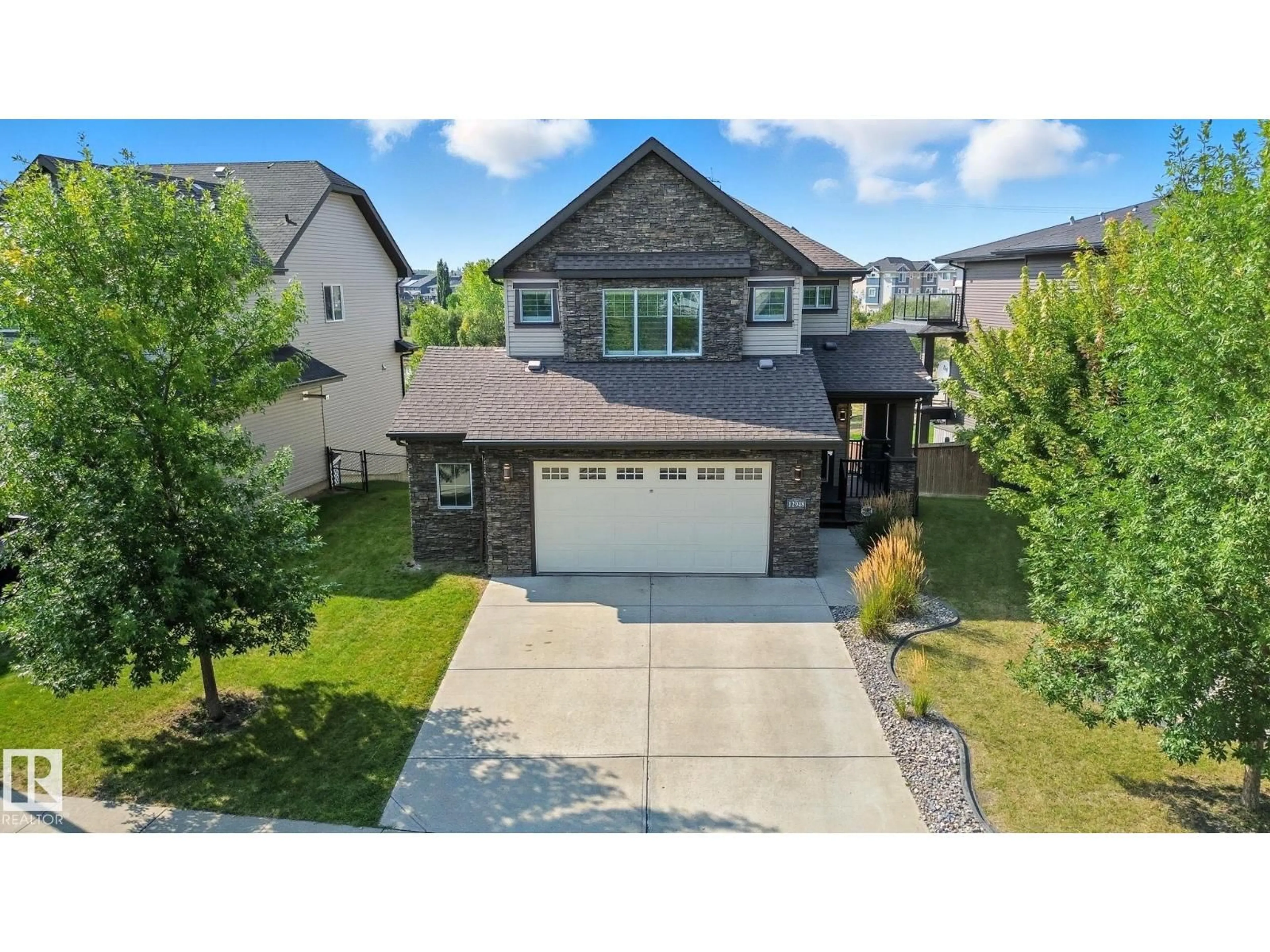 A pic from outside/outdoor area/front of a property/back of a property/a pic from drone, street for 12948 202 ST, Edmonton Alberta T5S0E2