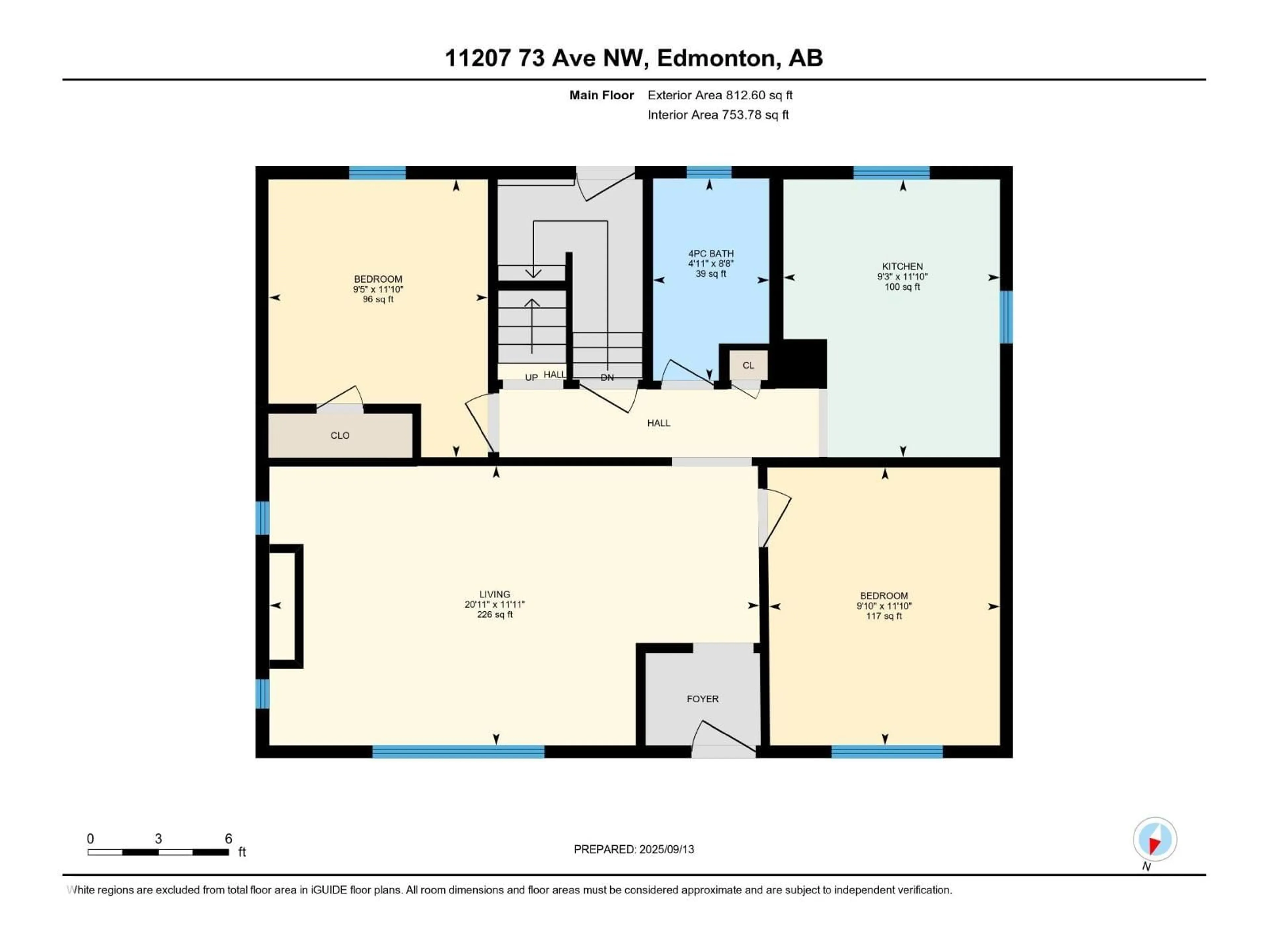 Floor plan for 11207 73 AV, Edmonton Alberta T6G0C7