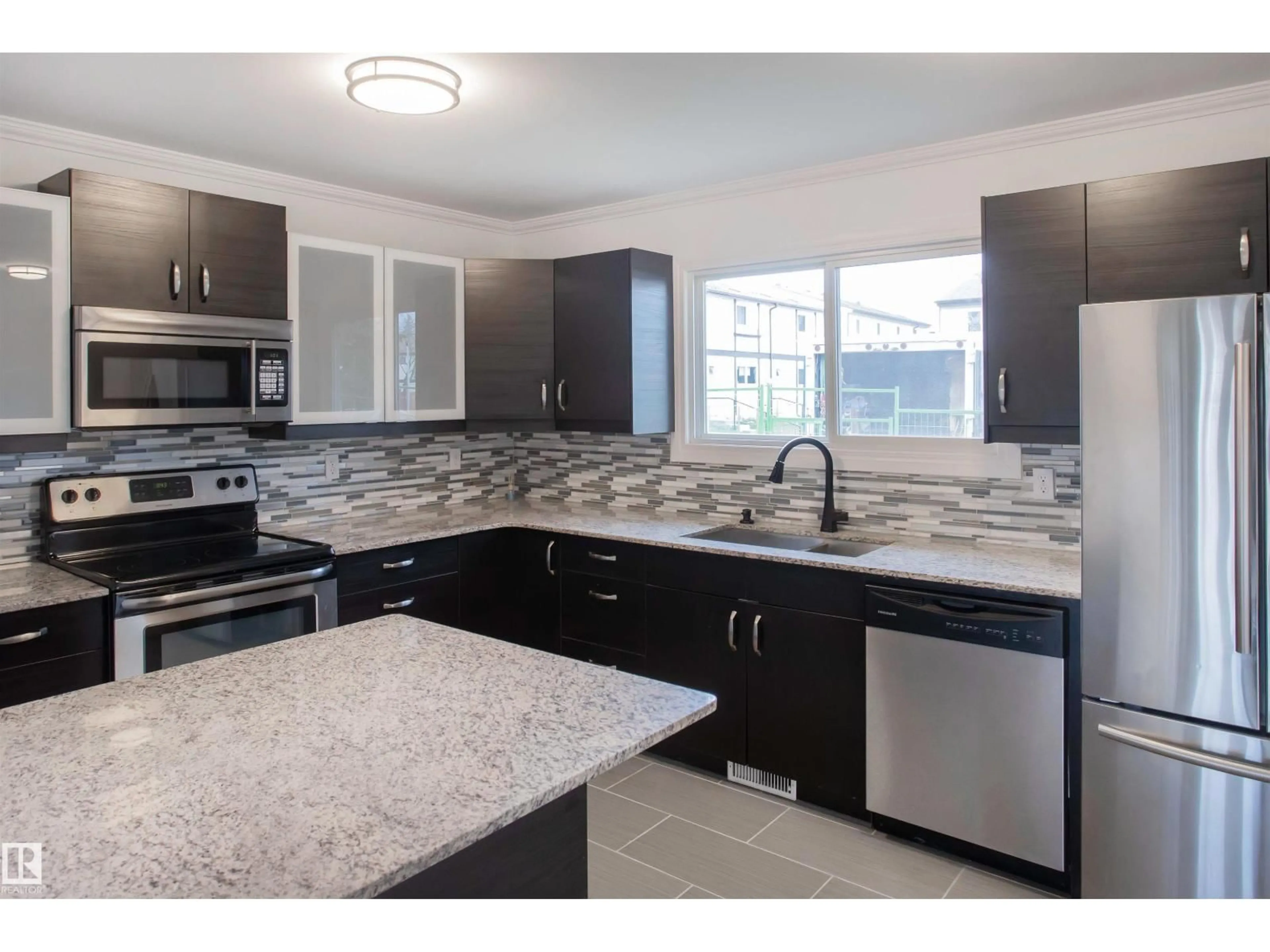 Open concept kitchen, ceramic/tile floor for 1270 LAKEWOOD RD, Edmonton Alberta T6K3P2