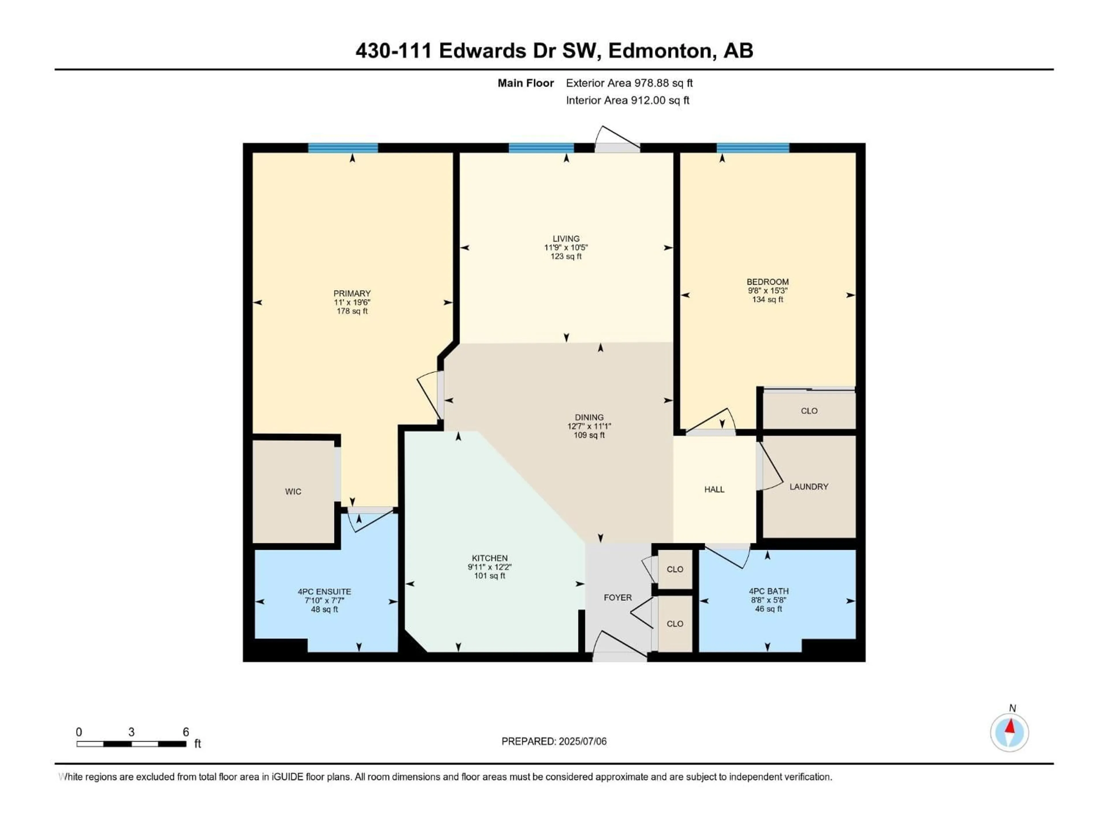 Floor plan for 430 EDWARDS DR, Edmonton Alberta T6X0C4