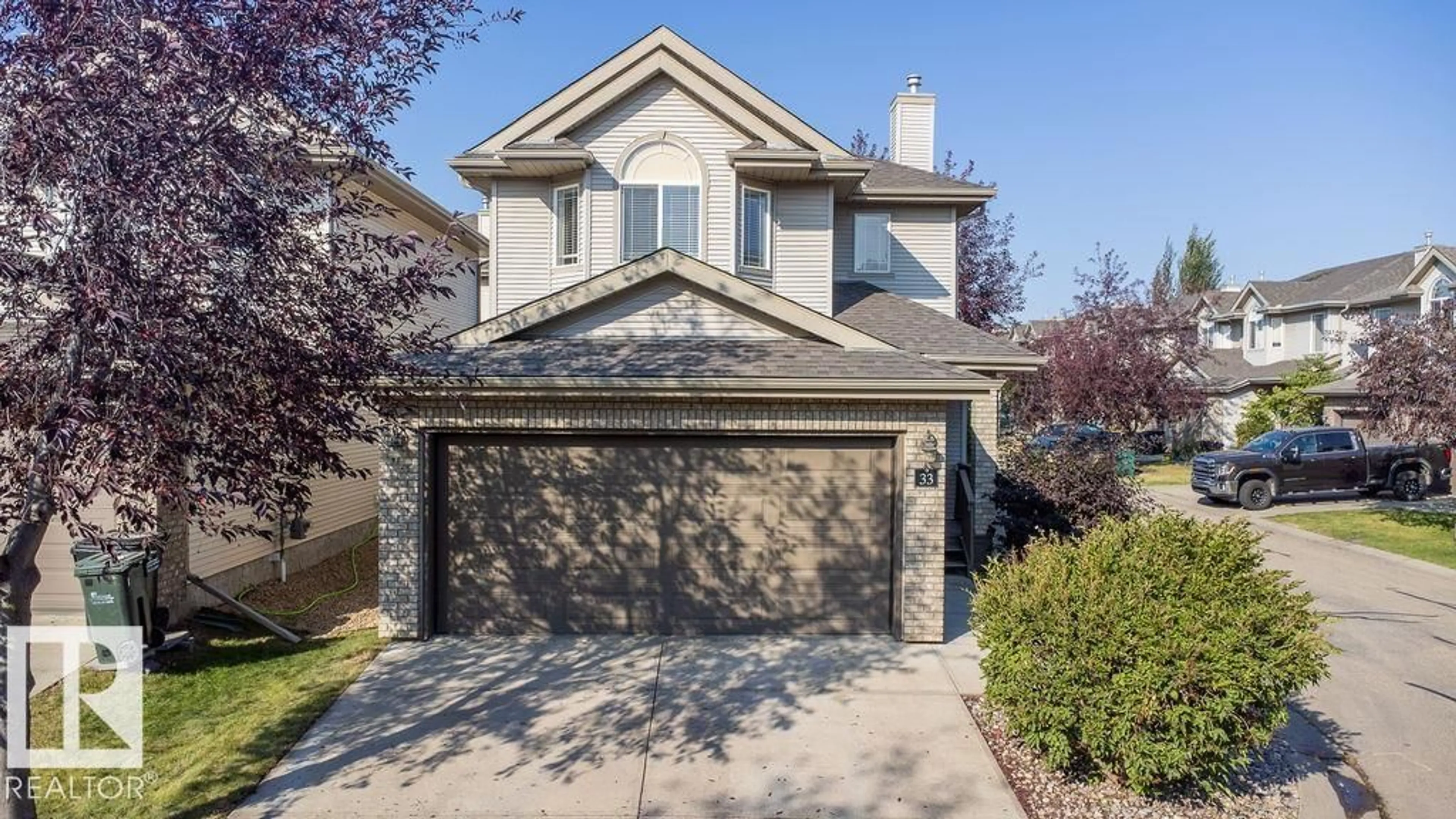 Home with vinyl exterior material, street for #33 - 155 CROCUS CR, Sherwood Park Alberta T8H2M4