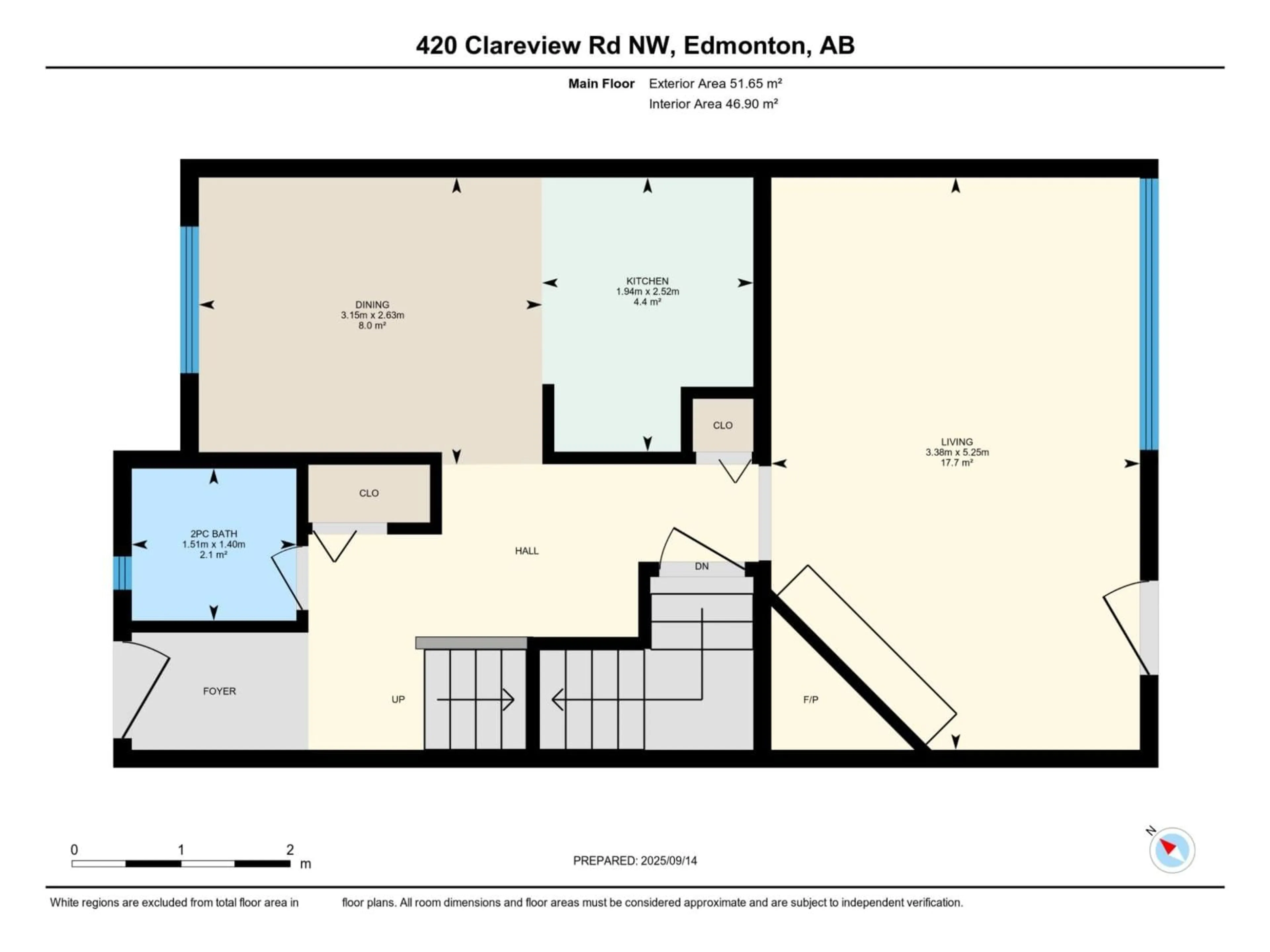 Floor plan for 420 CLAREVIEW RD, Edmonton Alberta T5A4G6