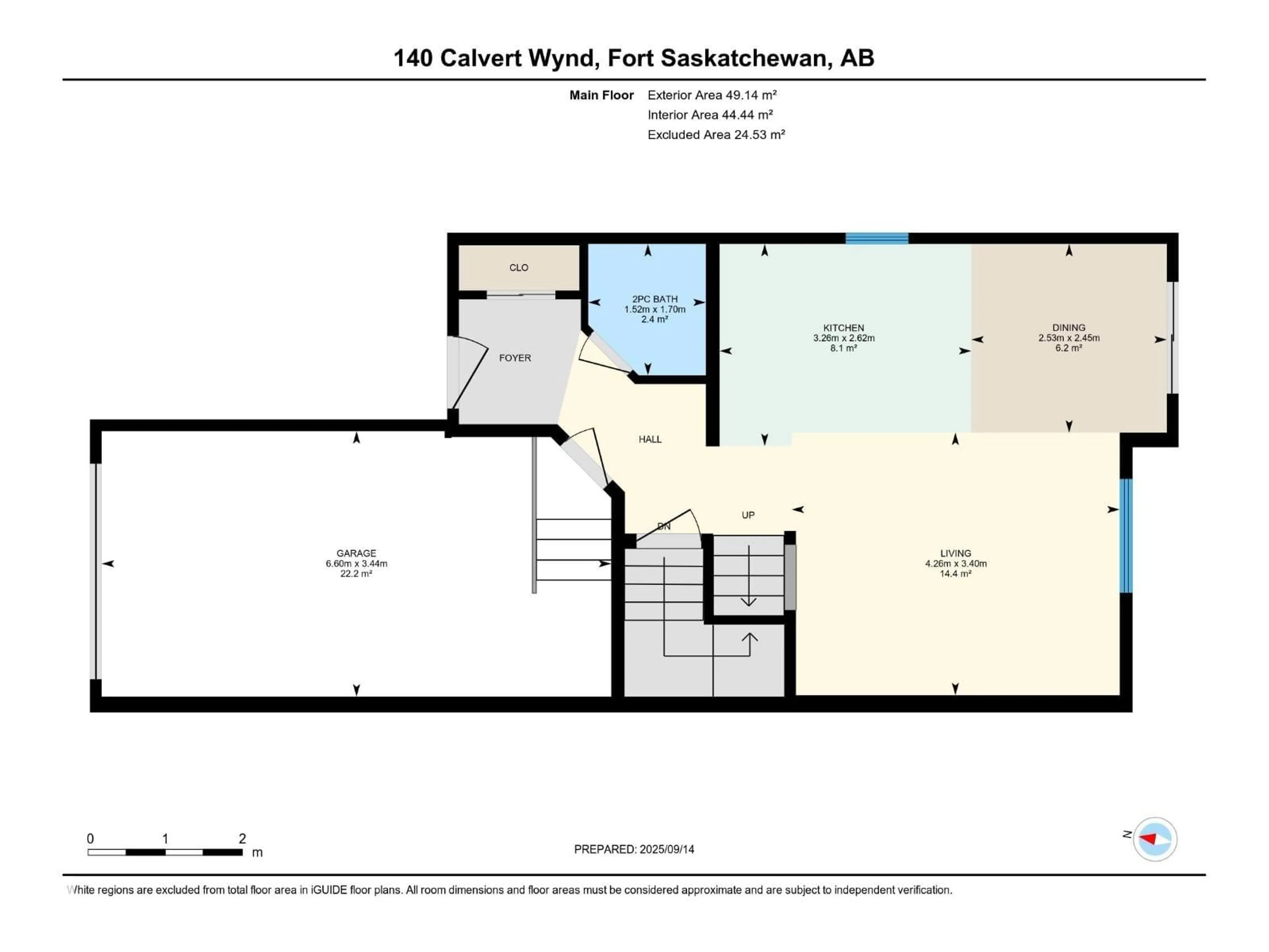 Floor plan for 140 CALVERT WD, Fort Saskatchewan Alberta T8L0E6