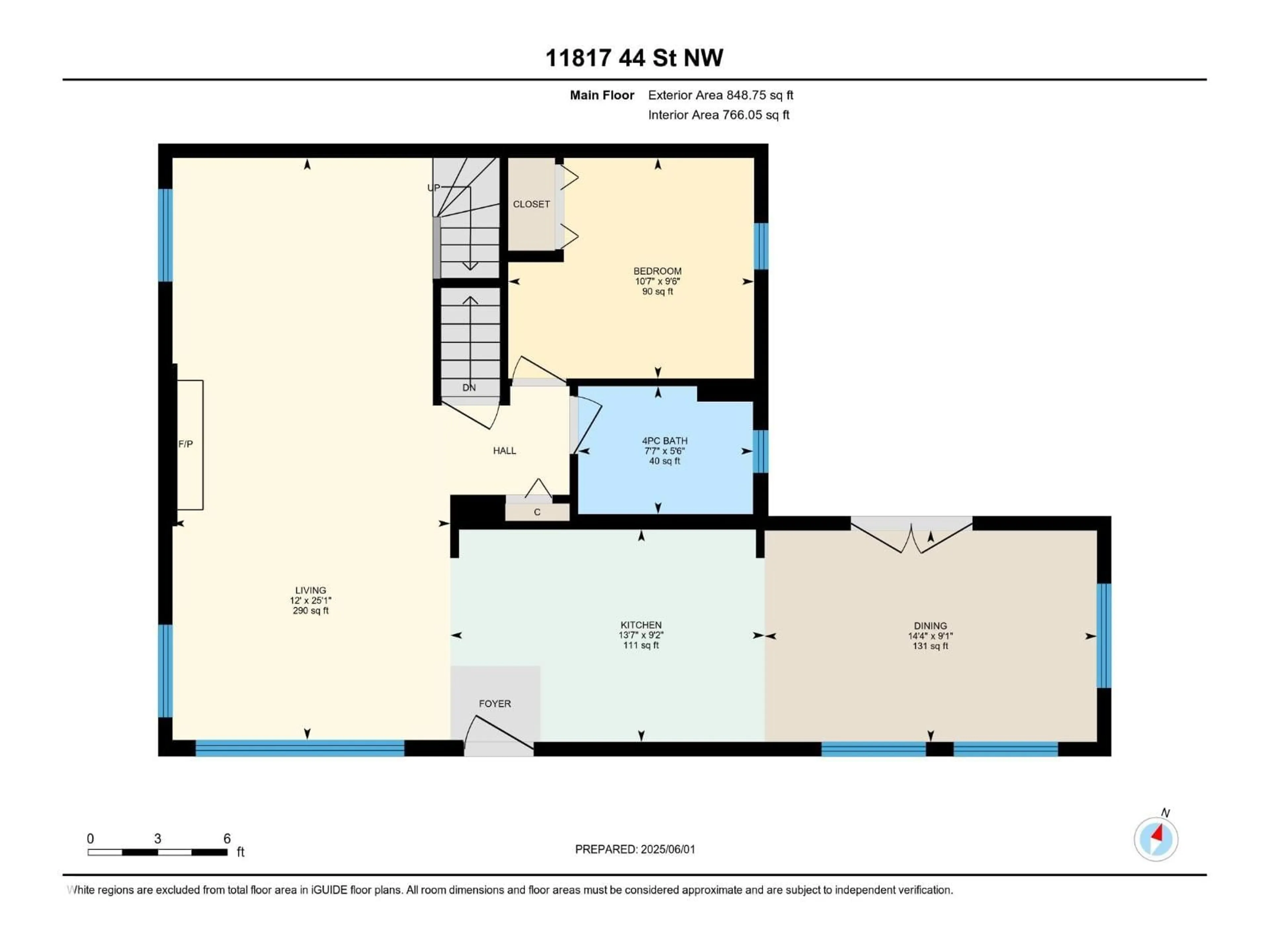 Floor plan for 11817 44 ST, Edmonton Alberta T5W2S4