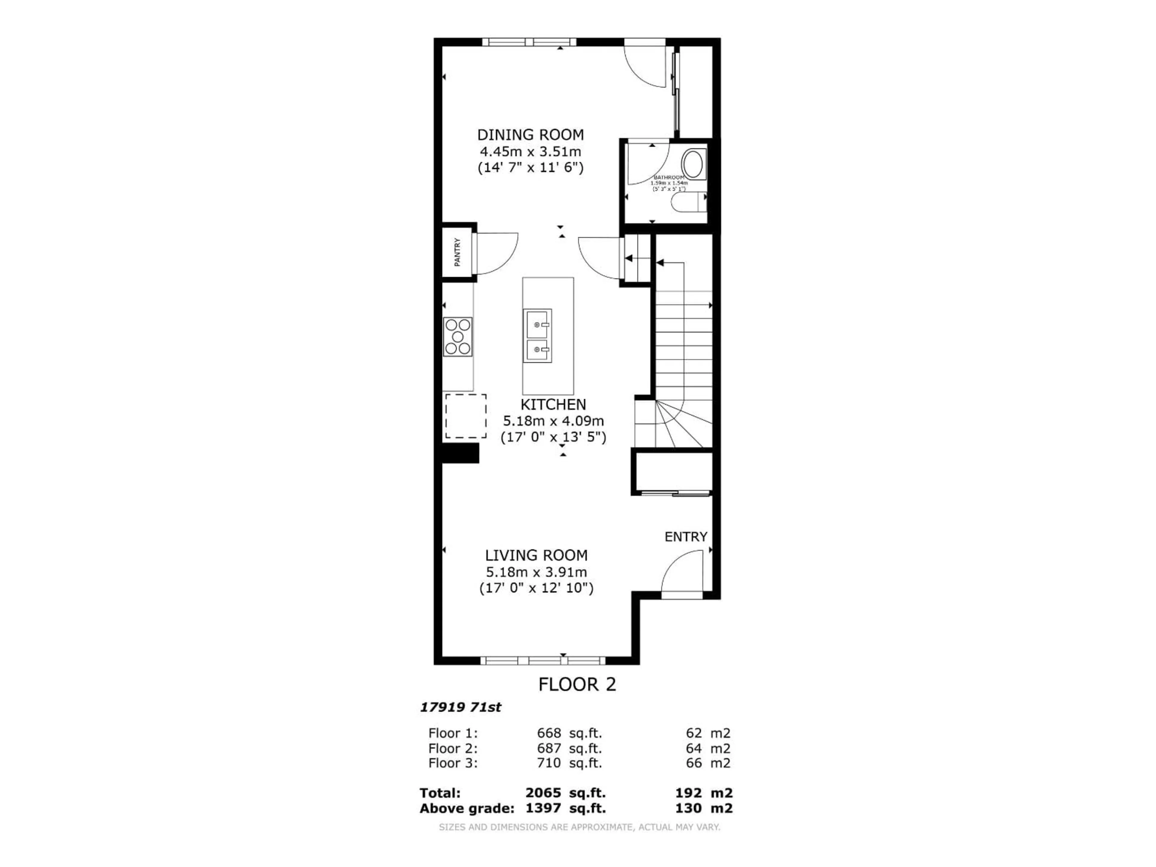 Floor plan for 17919 71 ST, Edmonton Alberta T5Z0V4