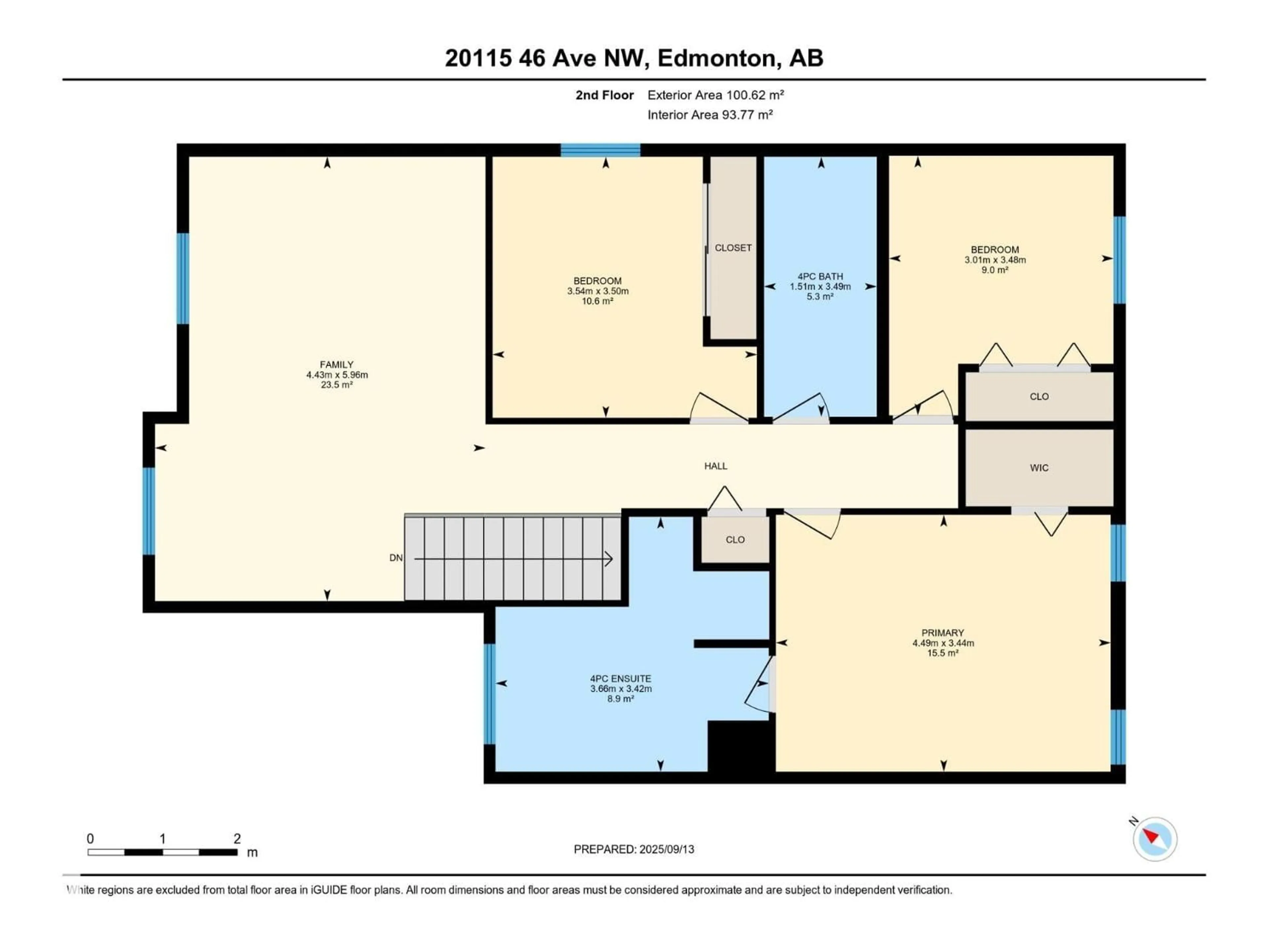 Floor plan for 20115 46 AV, Edmonton Alberta T6M2X9